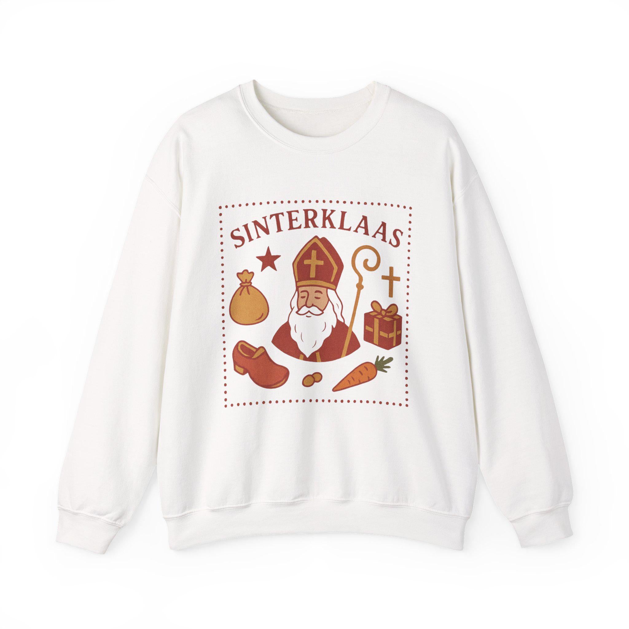 Sinterklaas Sweatshirt – Dutch Christmas Pullover, Cozy St. Nicholas Holiday Jumper, Netherlands Winter Gift, Festive Embroidered Crewneck