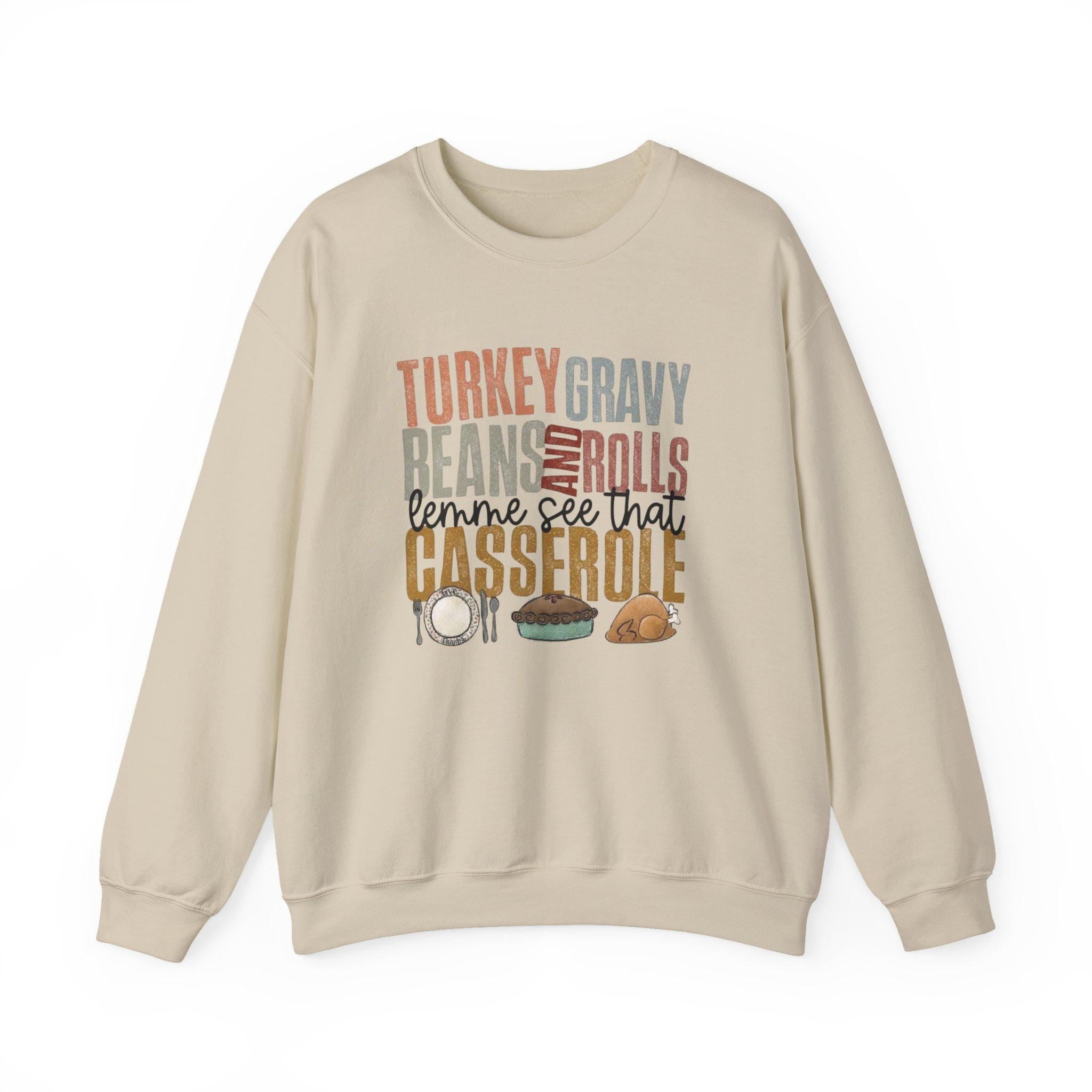 Thanksgiving Food Sweatshirt • Turkey Day Crewneck • Fall Feast Sweater • Cozy Holiday Dinner Jumper