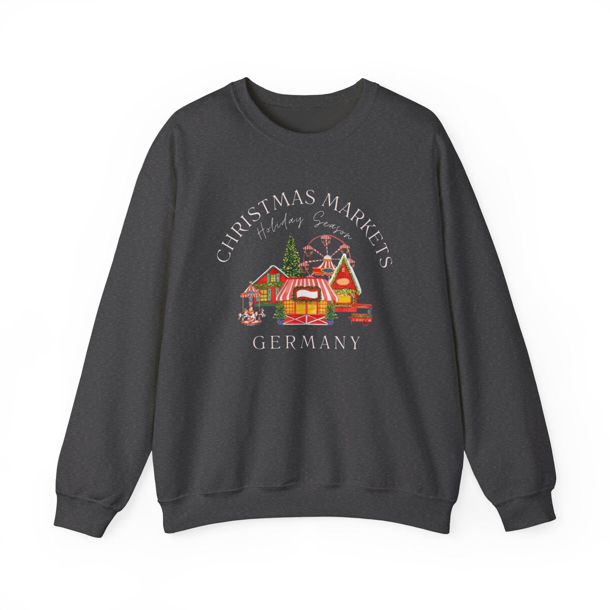 German Christmas Market Sweatshirt • Cozy Bavarian Holiday Crewneck • European Winter Market Sweater • Festive Holiday Travel Shirt