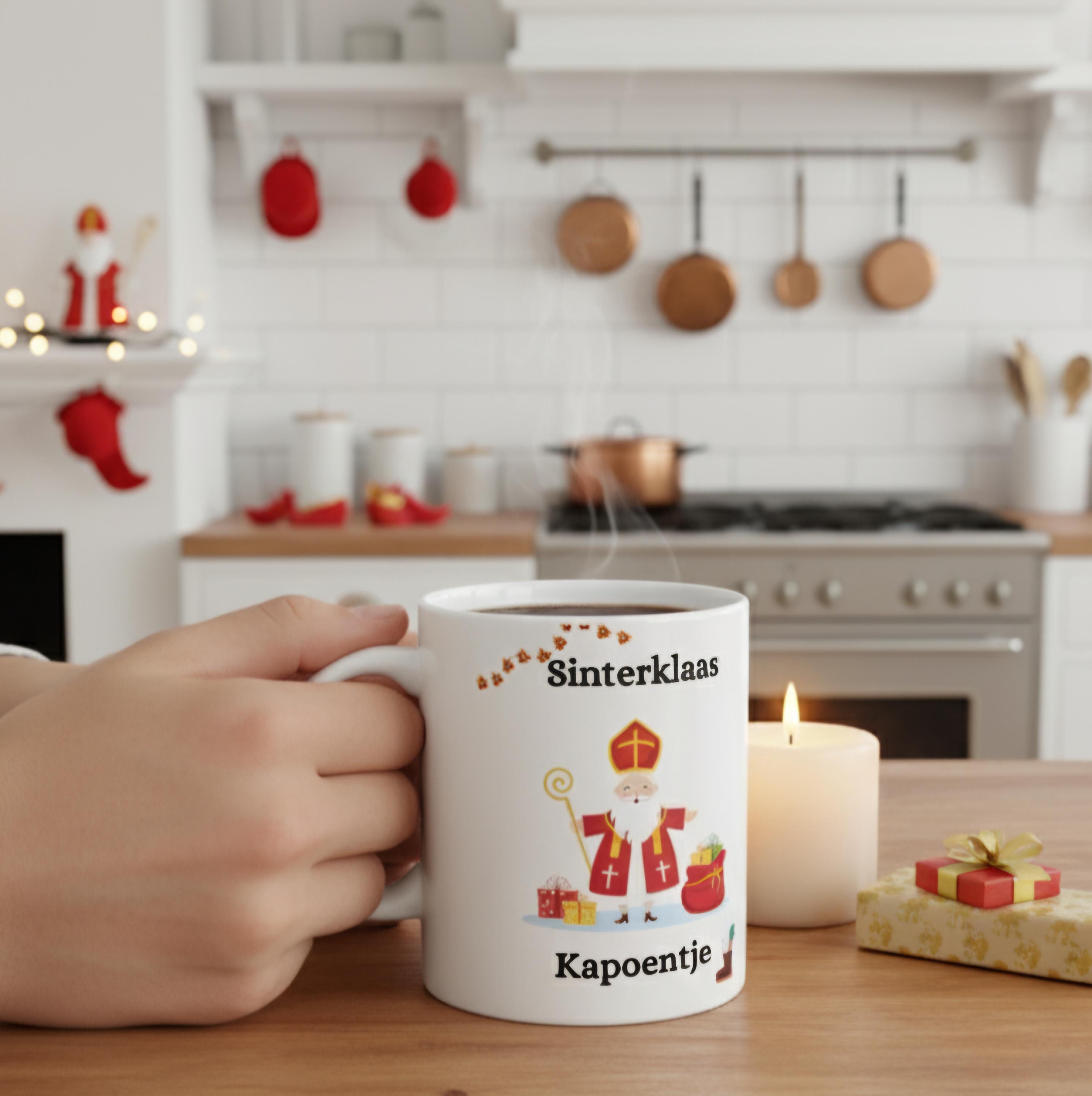 Sinterklaas Ceramic Coffee Mug • Dutch Holiday Tradition Gift • Pakjesavond Mug • Saint Nicholas Netherlands Cup
