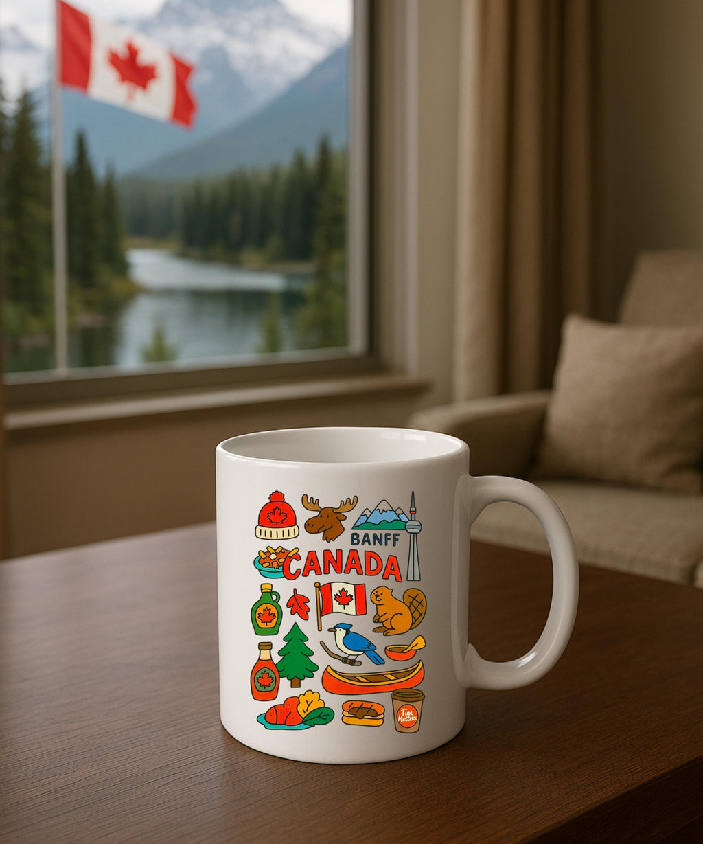 Canada Mug | Cute Canadian Coffee Cup | Maple Leaf Souvenir Gift | Canada Day Mug (11oz 15oz)