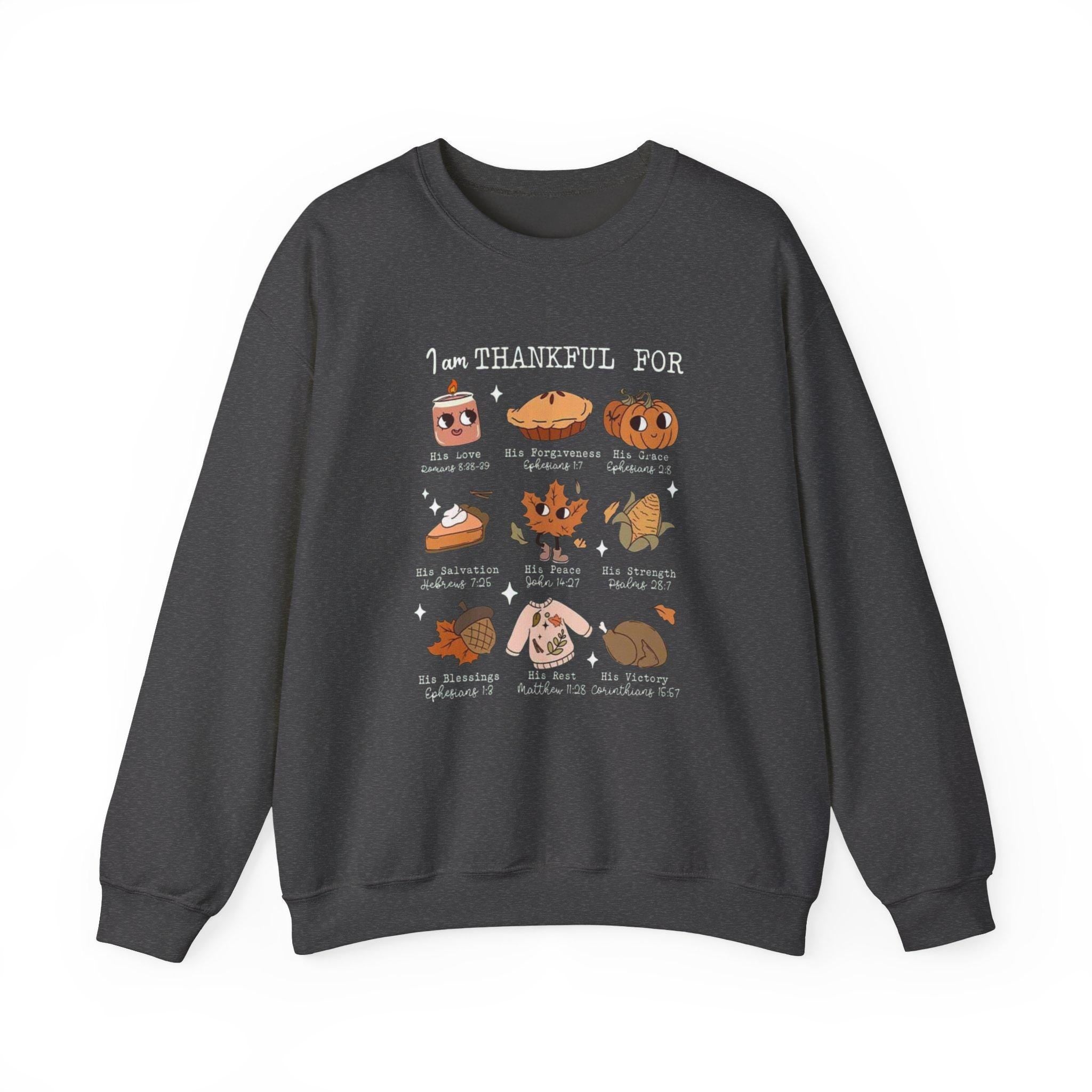 Thankful Thanksgiving Sweatshirt, Cozy Fall Crewneck, Autumn Aesthetic Sweater, Grateful Pullover, Unisex Thanksgiving Shirt
