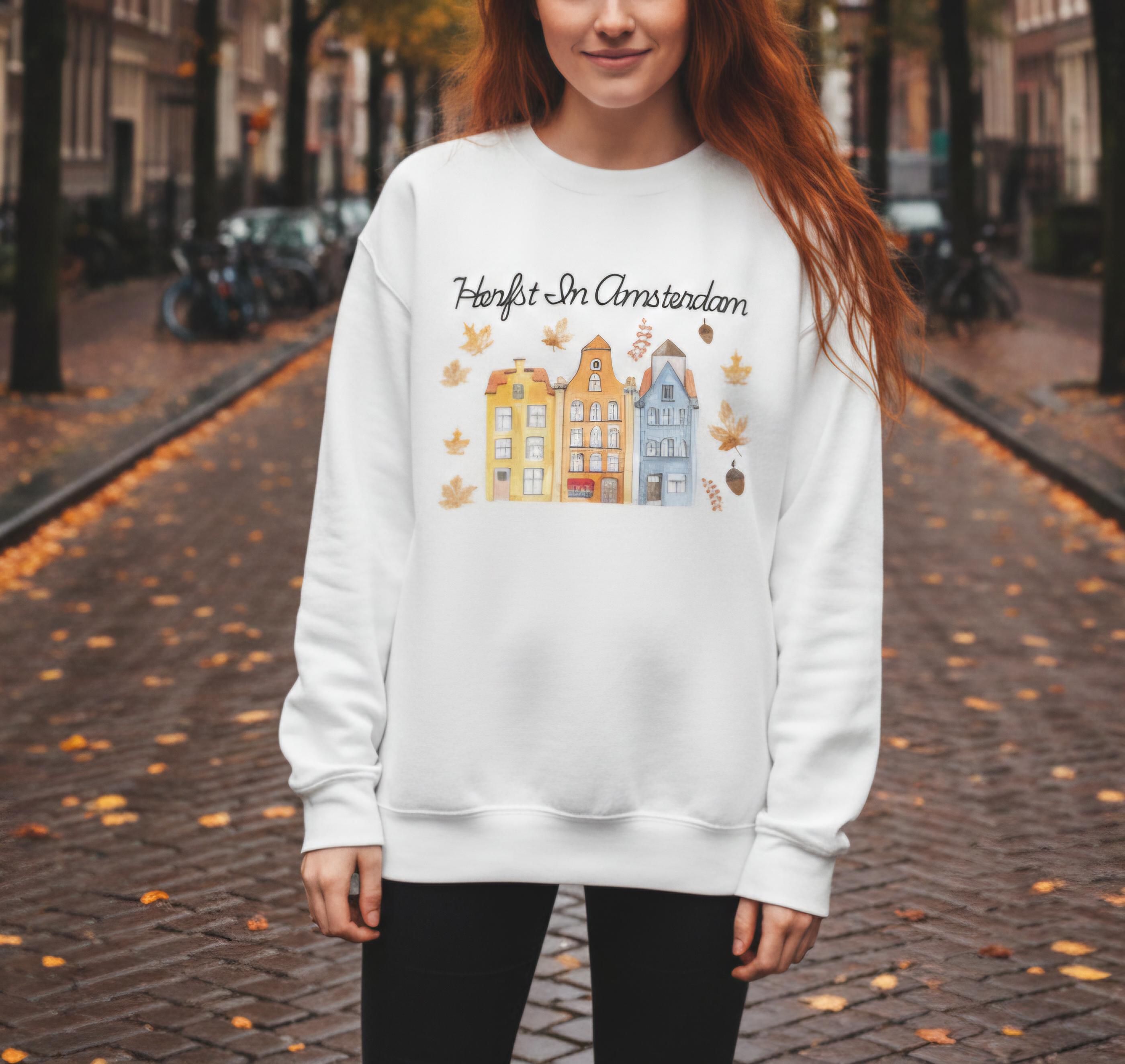 Amsterdam Fall Sweatshirt • Cozy Dutch Canal Sweater • Herfst Crewneck • Autumn Aesthetic Amsterdam Jumper