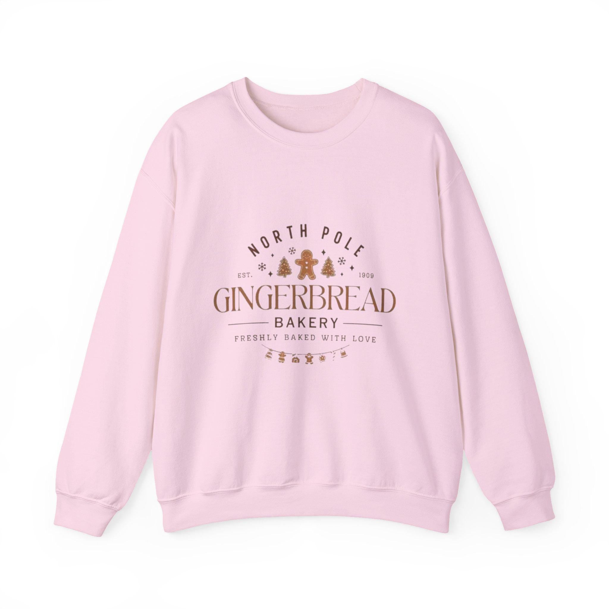 Gingerbread Man Christmas Sweatshirt • North Pole Bakery Crewneck • Cute Cozy Holiday Sweater • Festive Gingerbread Cookie Shirt