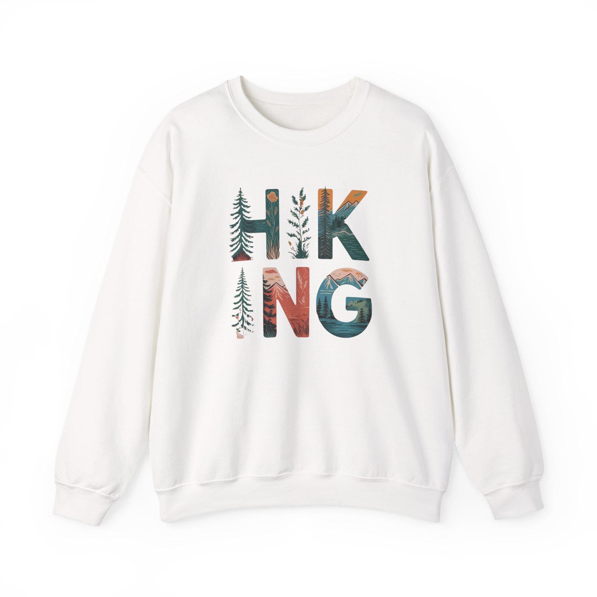 Hiking Girl Sweatshirt: Mountain Adventure, Nature Lover Crewneck