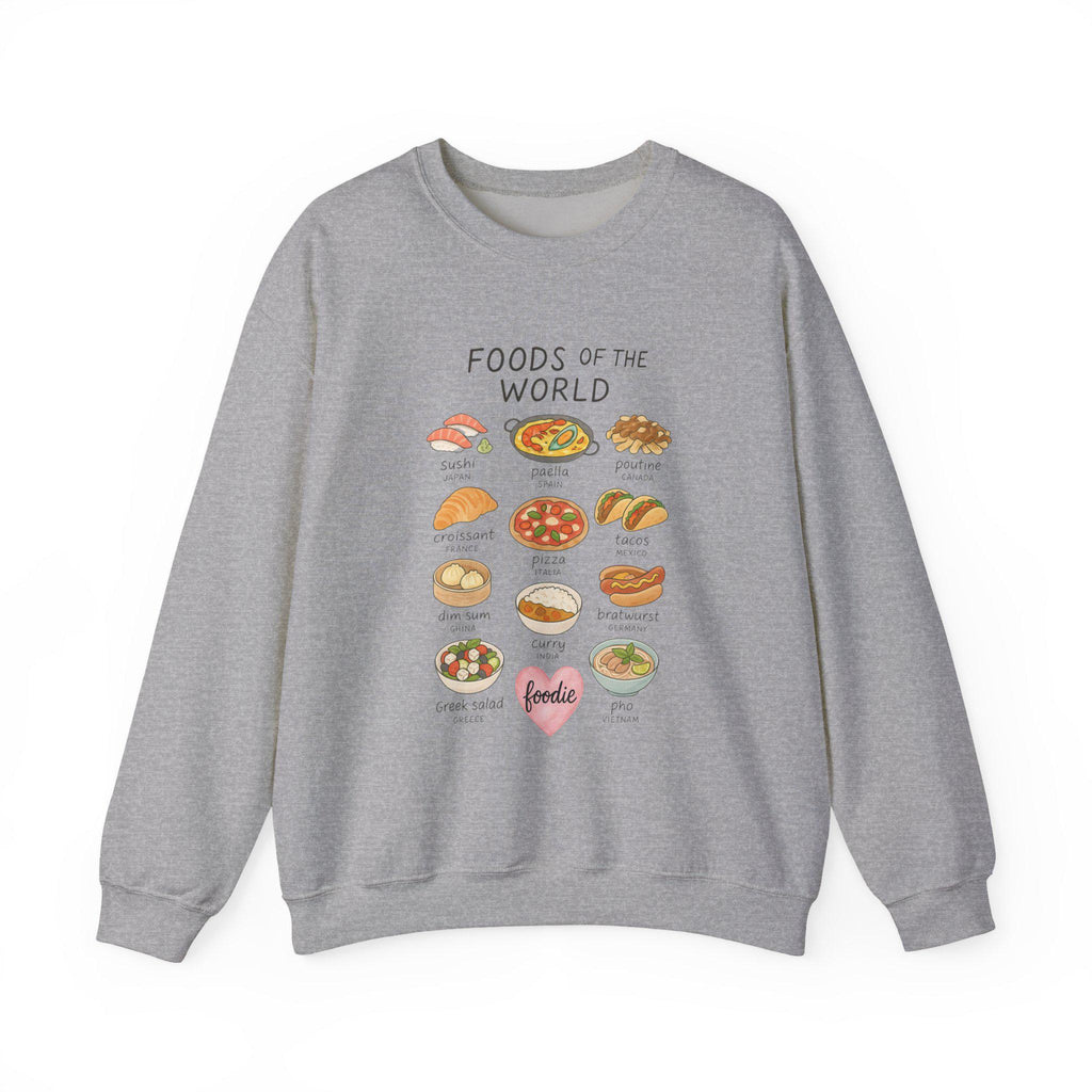 Foodie Sweatshirt | World Cuisine Pullover | Chef Gift | Culinary Aesthetic Sweatshirt for Food Lovers
