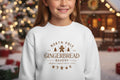 North Pole Gingerbread Bakery Kids Christmas Sweatshirt | Cute Holiday Sweater for Boys & Girls | Festive Gingerbread Top