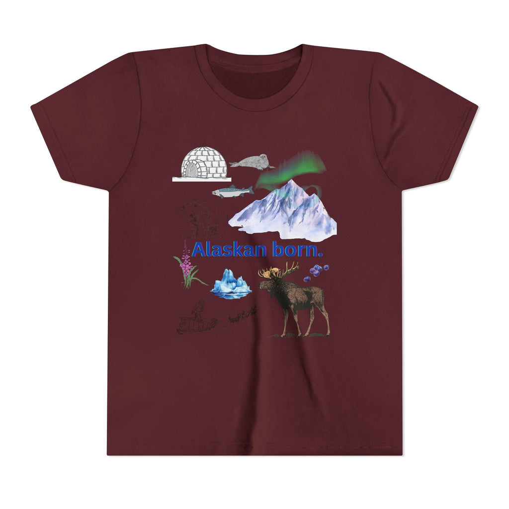 Alaskan Adventure Kids Tee – Alaska Nature Shirt, Outdoor Youth T-Shirt, Wilderness Explorer Gift, Hiking Adventure Kids Clothing