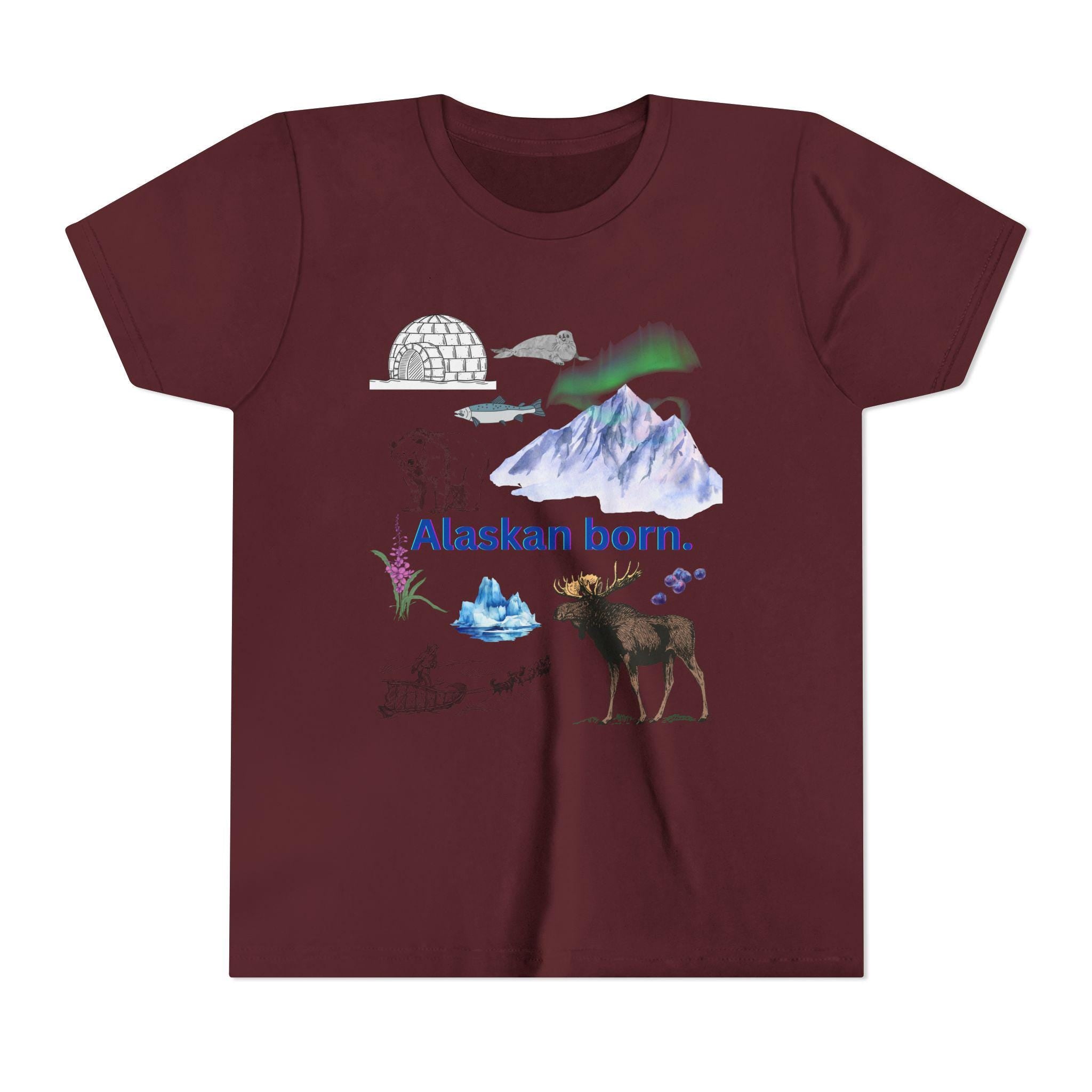 Alaskan Adventure Kids Tee – Alaska Nature Shirt, Outdoor Youth T-Shirt, Wilderness Explorer Gift, Hiking Adventure Kids Clothing