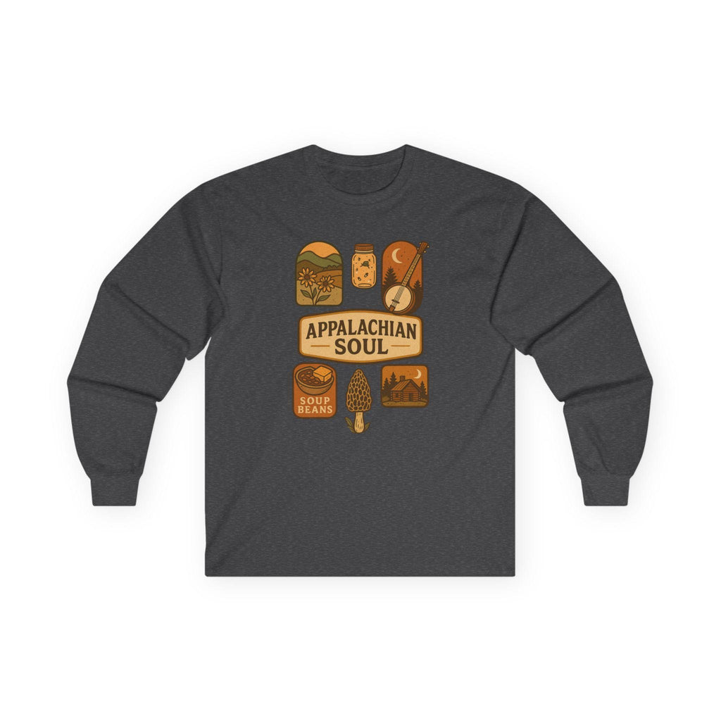 Appalachian Soul Long Sleeve Shirt • Mountain Nature Tee • Rustic Outdoors Hiking Top • Cozy Country Unisex Shirt