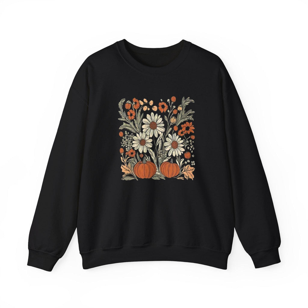 Autumn Floral Crewneck Sweatshirt: Cozy Fall Fashion