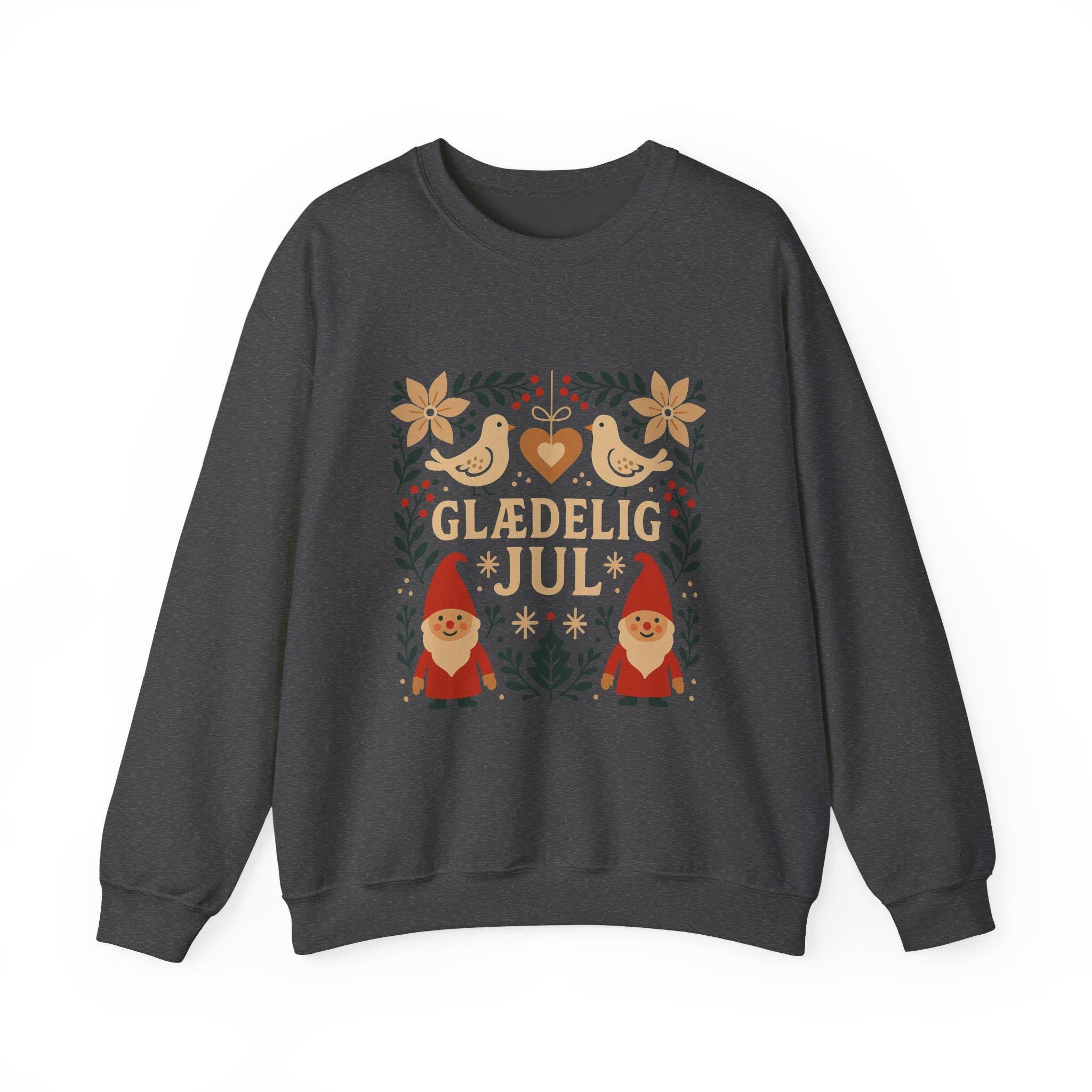 Danish Christmas Sweatshirt • Glædelig Jul Nordic Crewneck • Scandinavian Holiday Sweater • Hygge Christmas Jumper