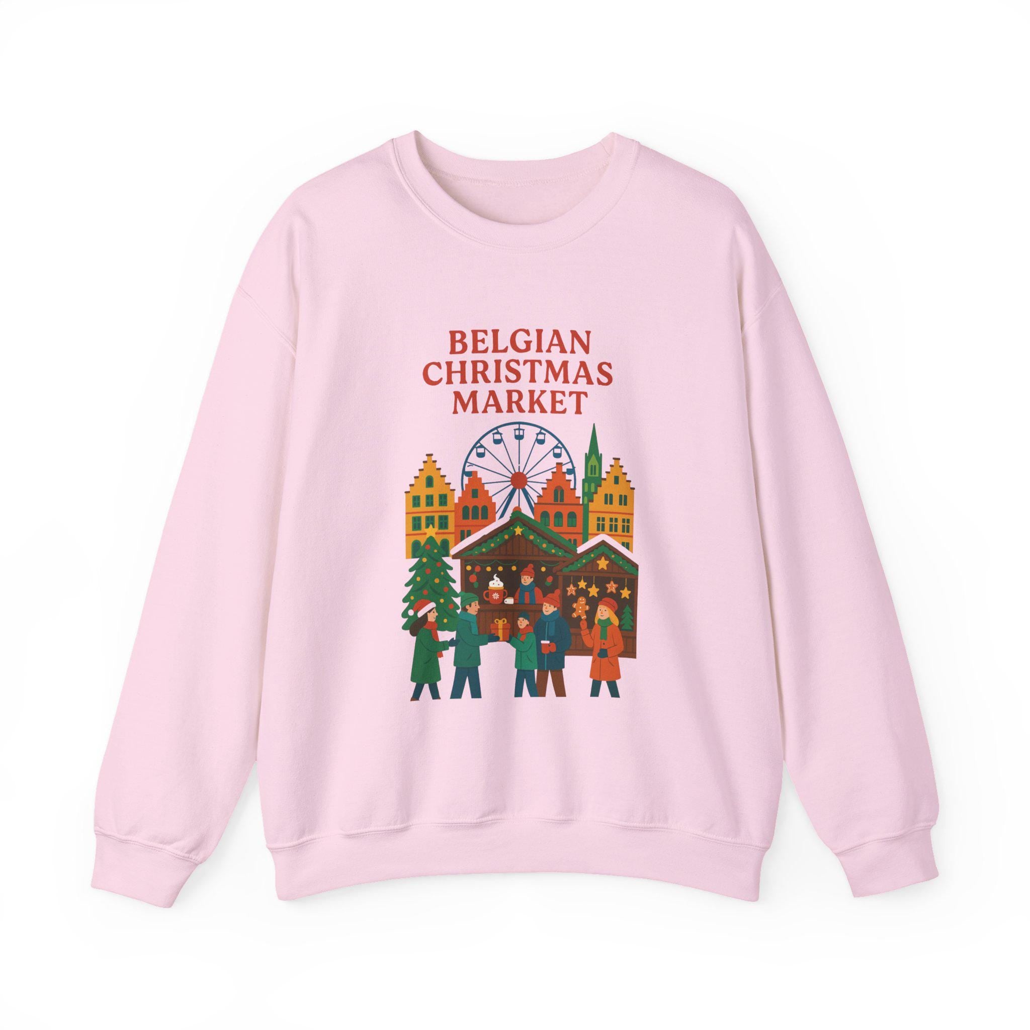 Belgian Christmas Market Sweatshirt, Sinterklaas Holiday Crewneck, European Winter Market Pullover, Cozy Belgian Gift, Christmas Village