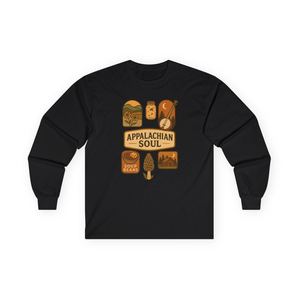 Appalachian Soul Long Sleeve Shirt • Mountain Nature Tee • Rustic Outdoors Hiking Top • Cozy Country Unisex Shirt