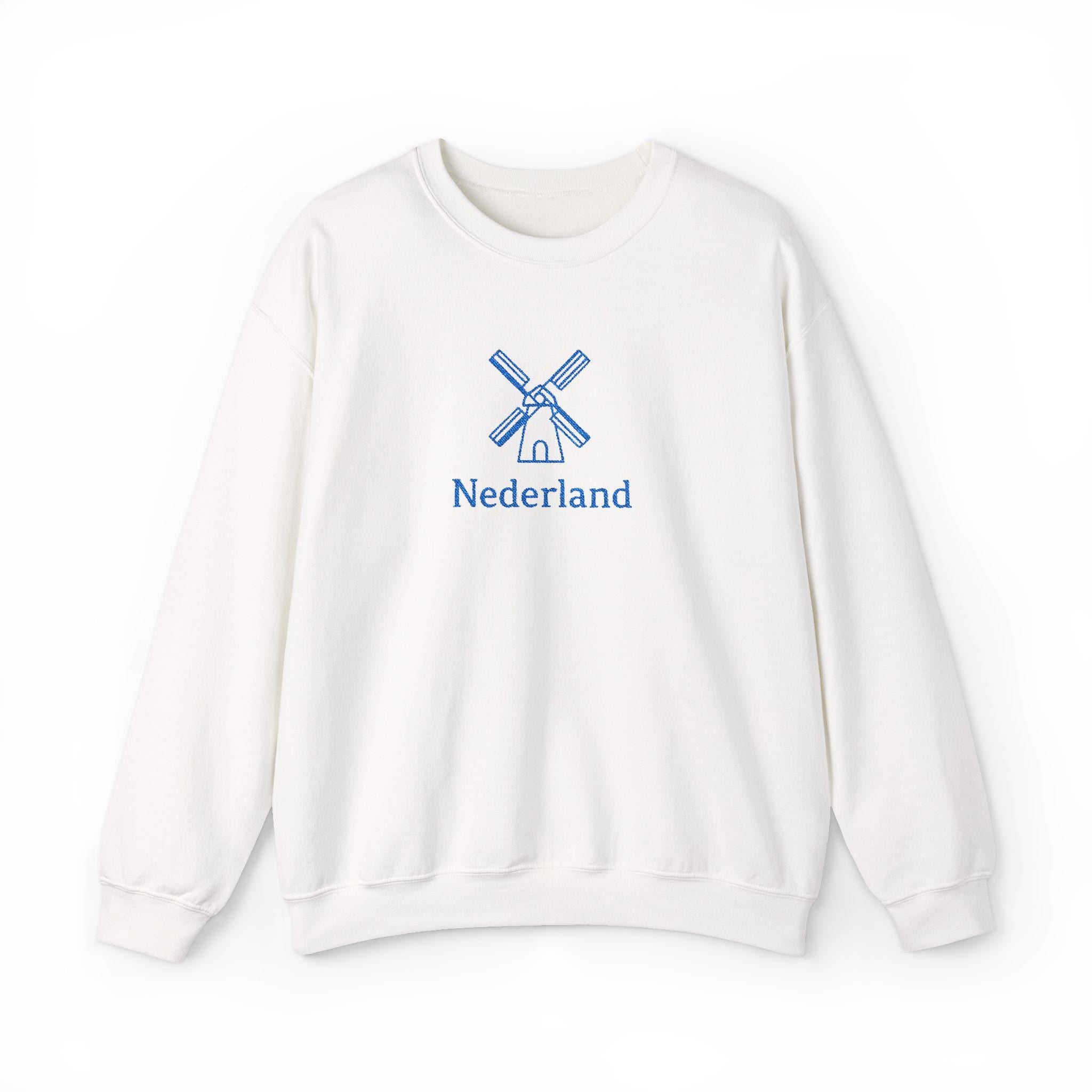 Embroidered Nederland Sweatshirt | Dutch Pride Crewneck | Holland Embroidery Jumper | Netherlands Heritage Gift | Dutch Flag Sweater