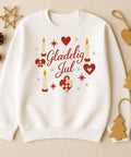 Gledelig Jul Crewneck Sweatshirt, Cozy Winter Holiday Apparel