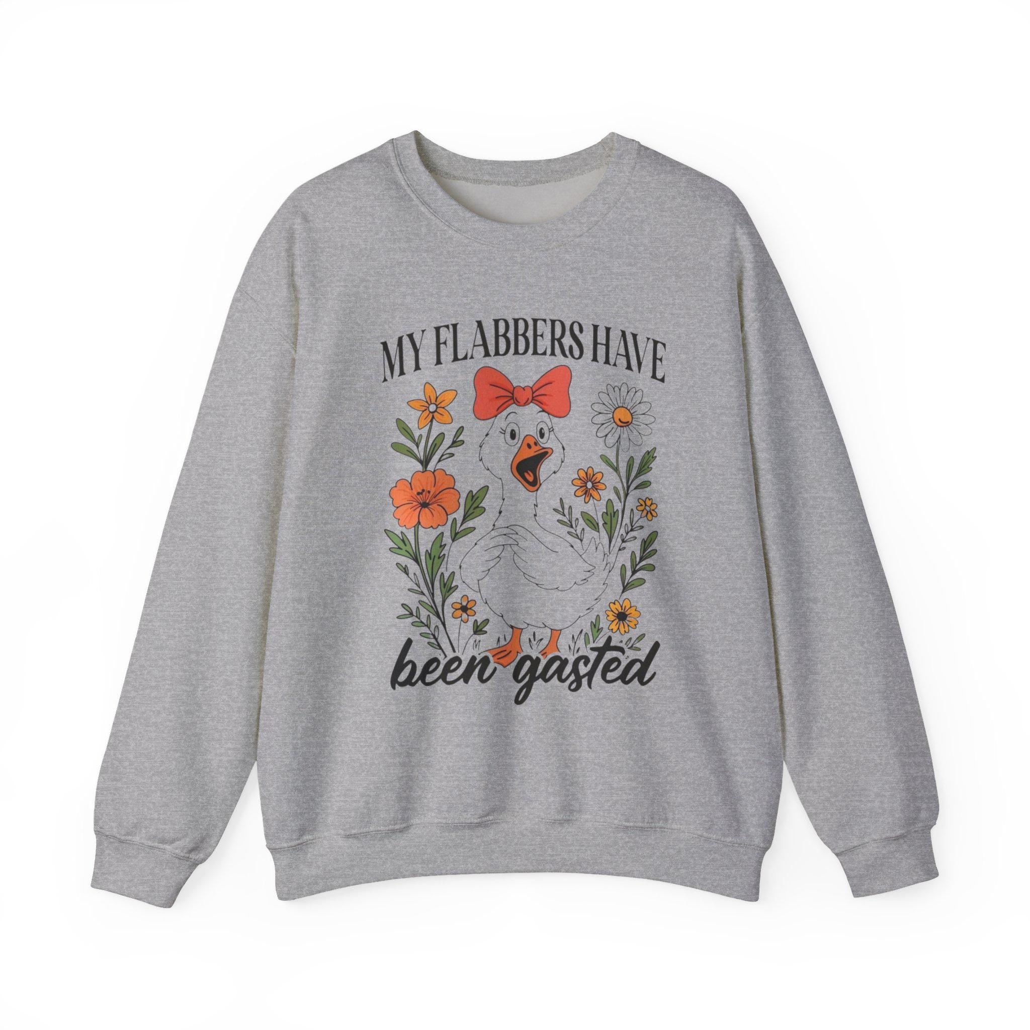 Funny Goose Sweatshirt, Silly Bird Crewneck, Unisex Pullover