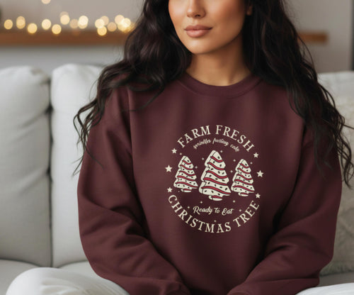 Christmas Tree Crewneck Sweatshirt | Cozy Holiday Sweater | Winter Festive Unisex Crew | Christmas Gift