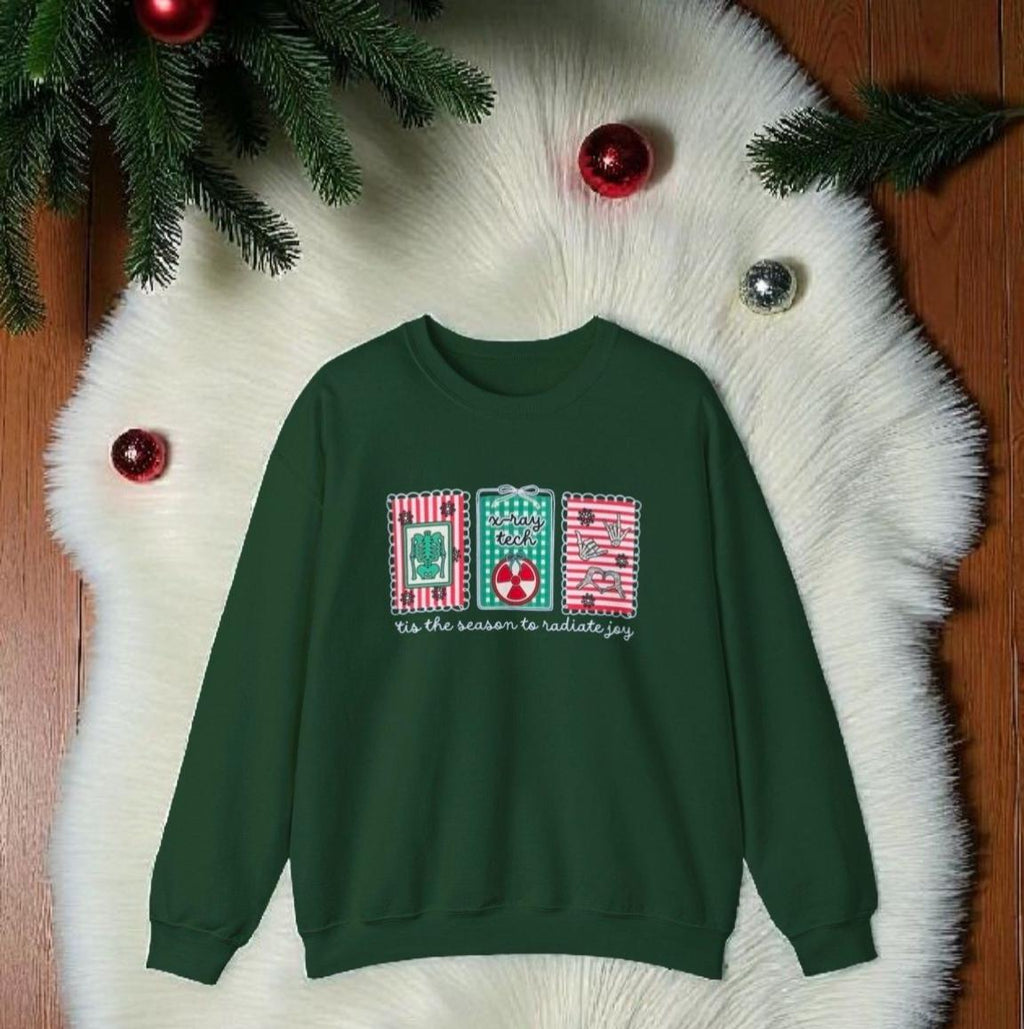 X-Ray Tech Christmas Sweatshirt – Radiology Holiday Crewneck, Funny Medical Xmas Gift, Radiologic Tech Apparel