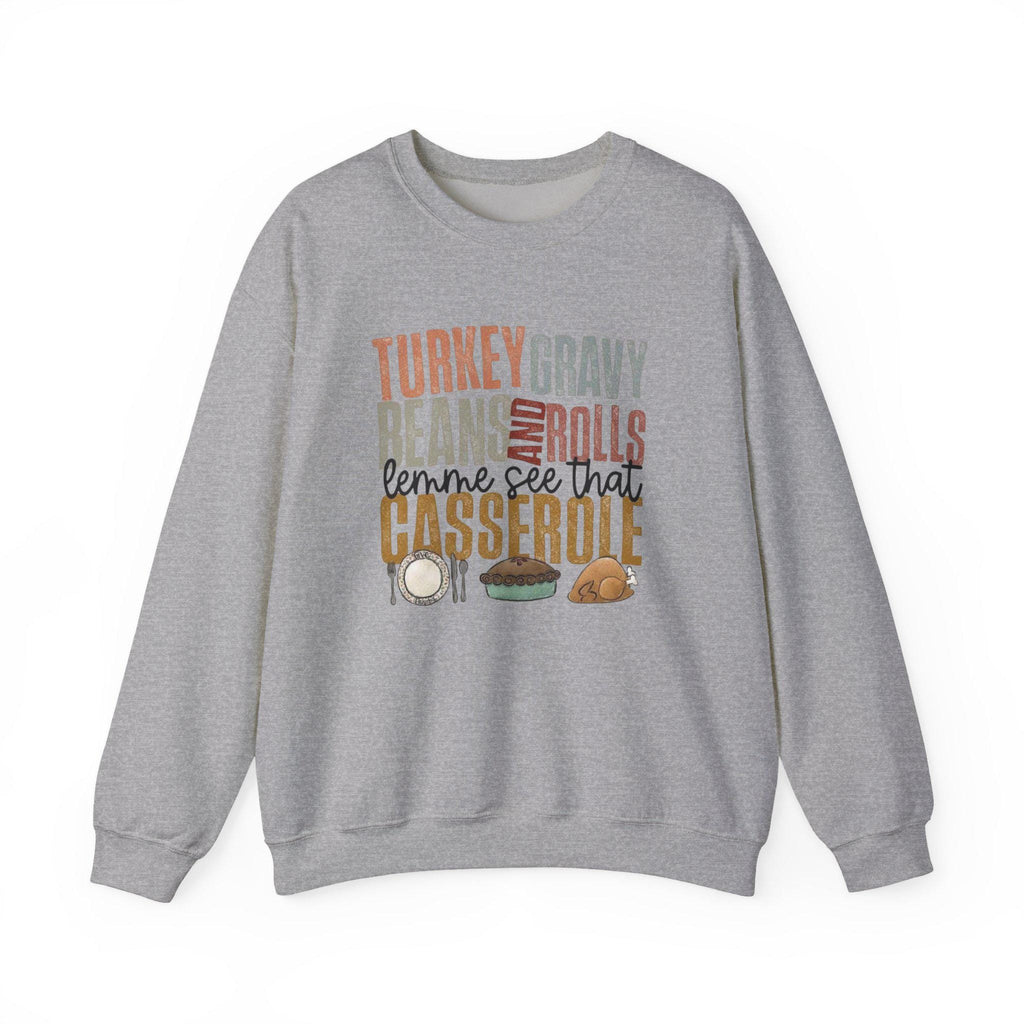 Thanksgiving Food Sweatshirt • Turkey Day Crewneck • Fall Feast Sweater • Cozy Holiday Dinner Jumper