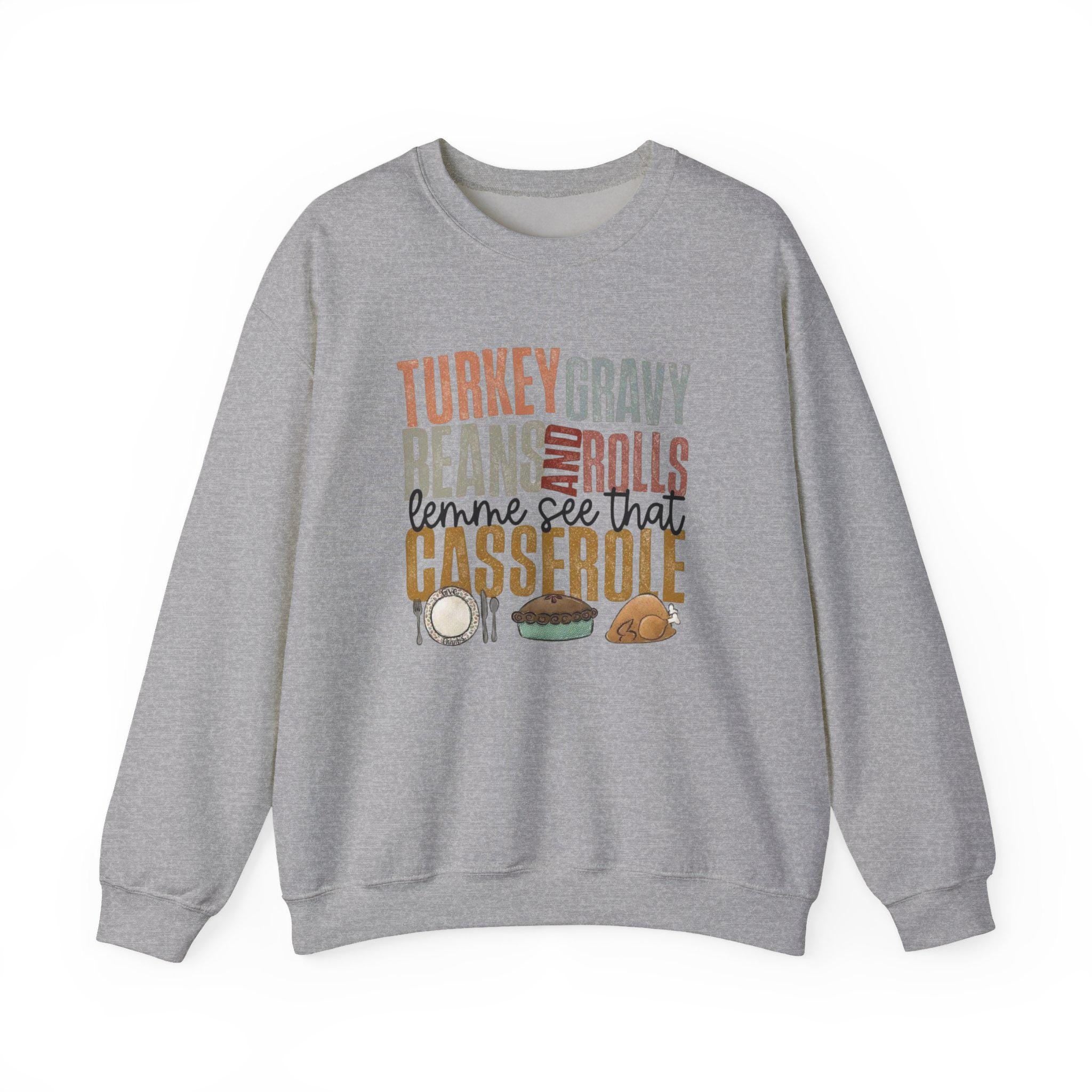 Thanksgiving Food Sweatshirt • Turkey Day Crewneck • Fall Feast Sweater • Cozy Holiday Dinner Jumper