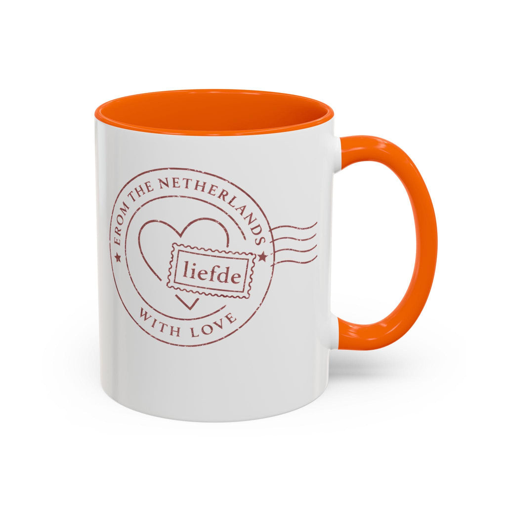 From the Netherlands With Love Mug | Dutch Valentine Coffee Mug | Minimal European Love Gift | Liefde Ceramic Mug