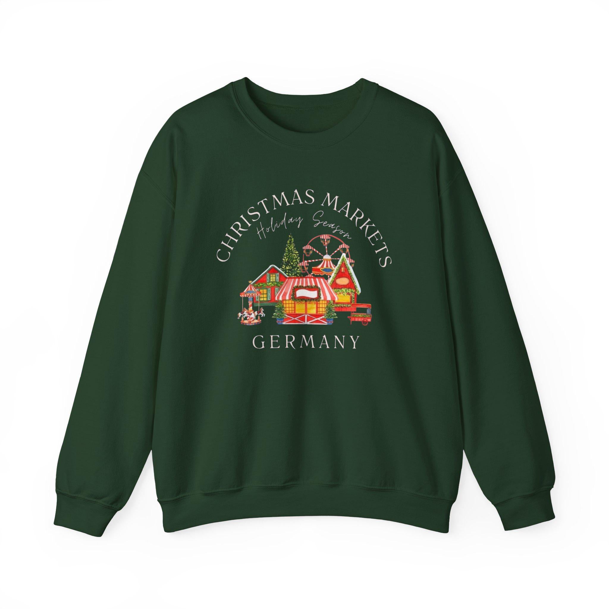 German Christmas Market Sweatshirt • Cozy Bavarian Holiday Crewneck • European Winter Market Sweater • Festive Holiday Travel Shirt