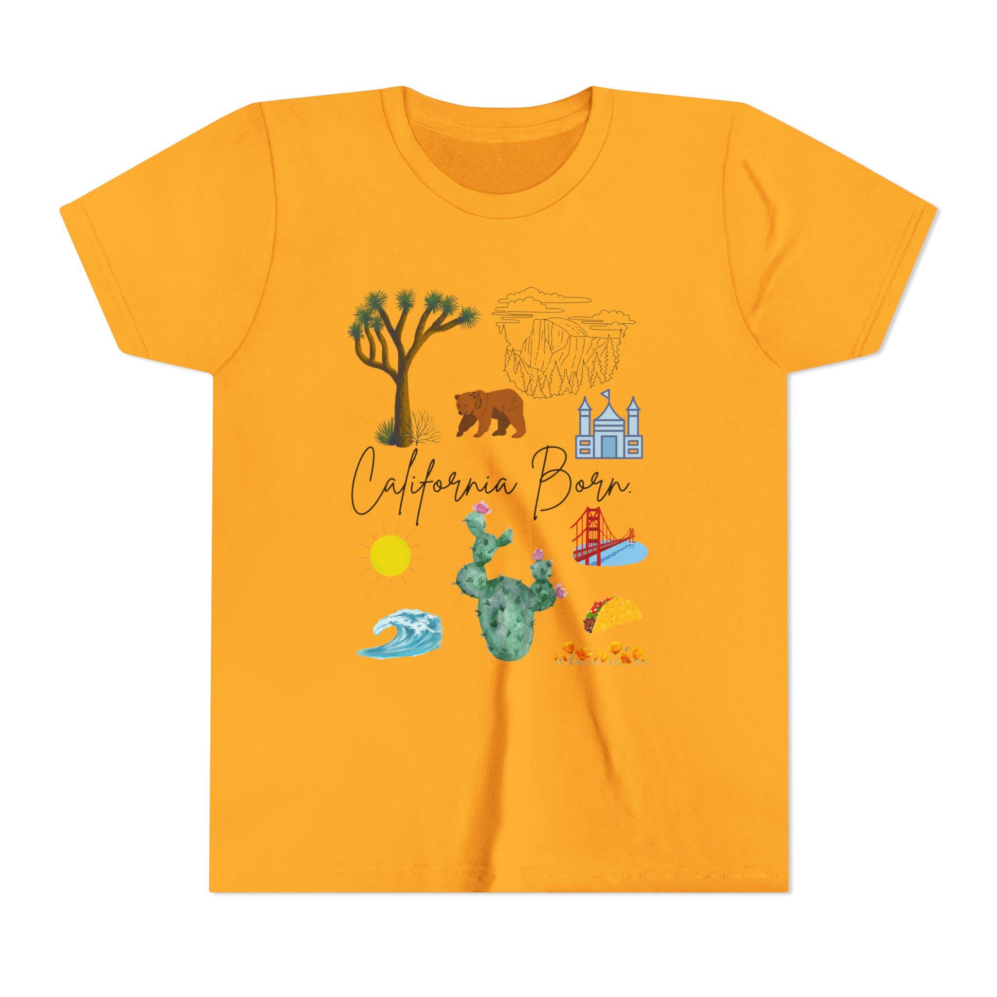 California Bear Kids T-Shirt – Youth Adventure Tee, Summer Graphic Shirt, Cute California Gift