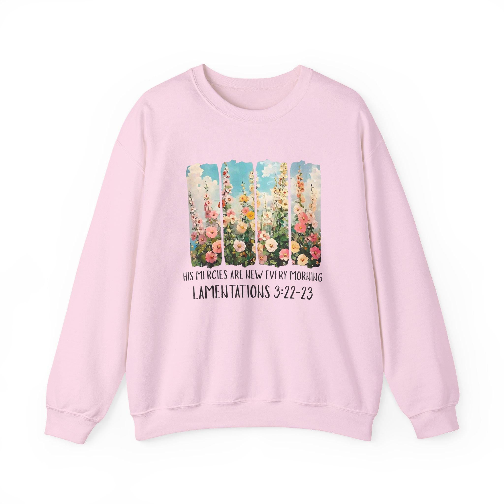 Floral Bible Verse Sweatshirt, Inspirational Christian Crewneck