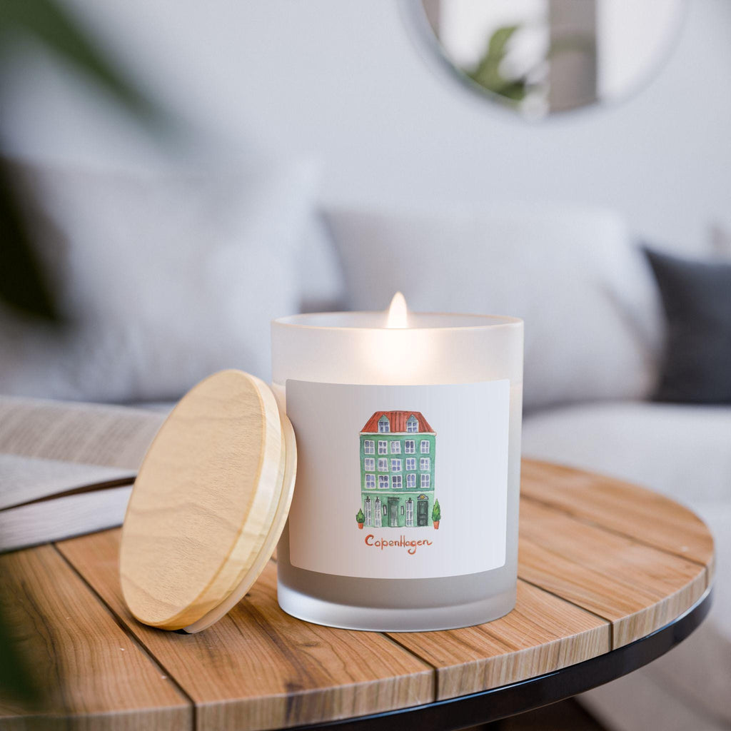 Blackberry Copenhagen Candle | Frosted Glass Scandinavian Candle | Hygge Denmark Home Decor | Cozy Winter Fruit Scent Gift