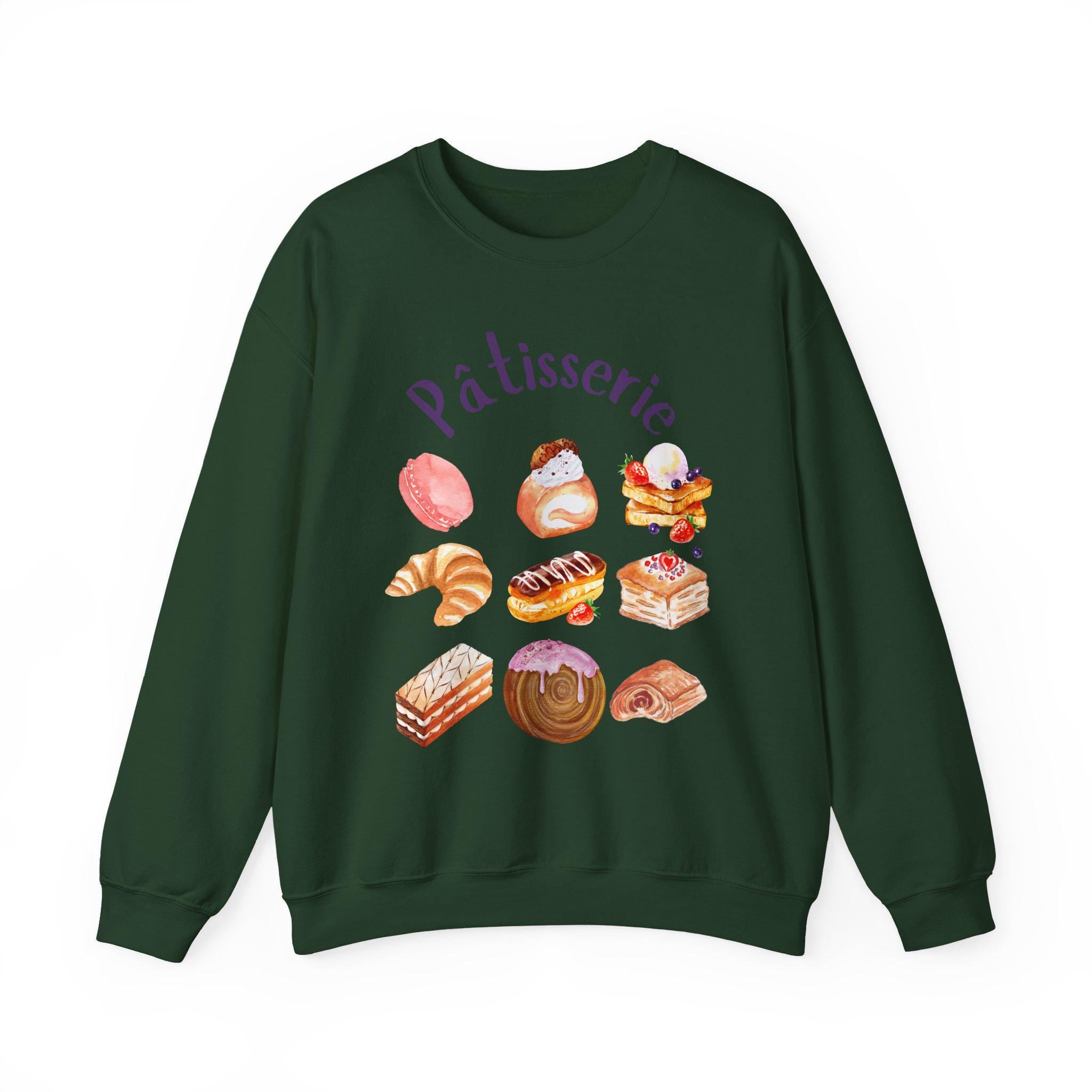 Patisserie Sweatshirt | French Pastry Crewneck | Croissant & Macaron Bakery Aesthetic Sweater