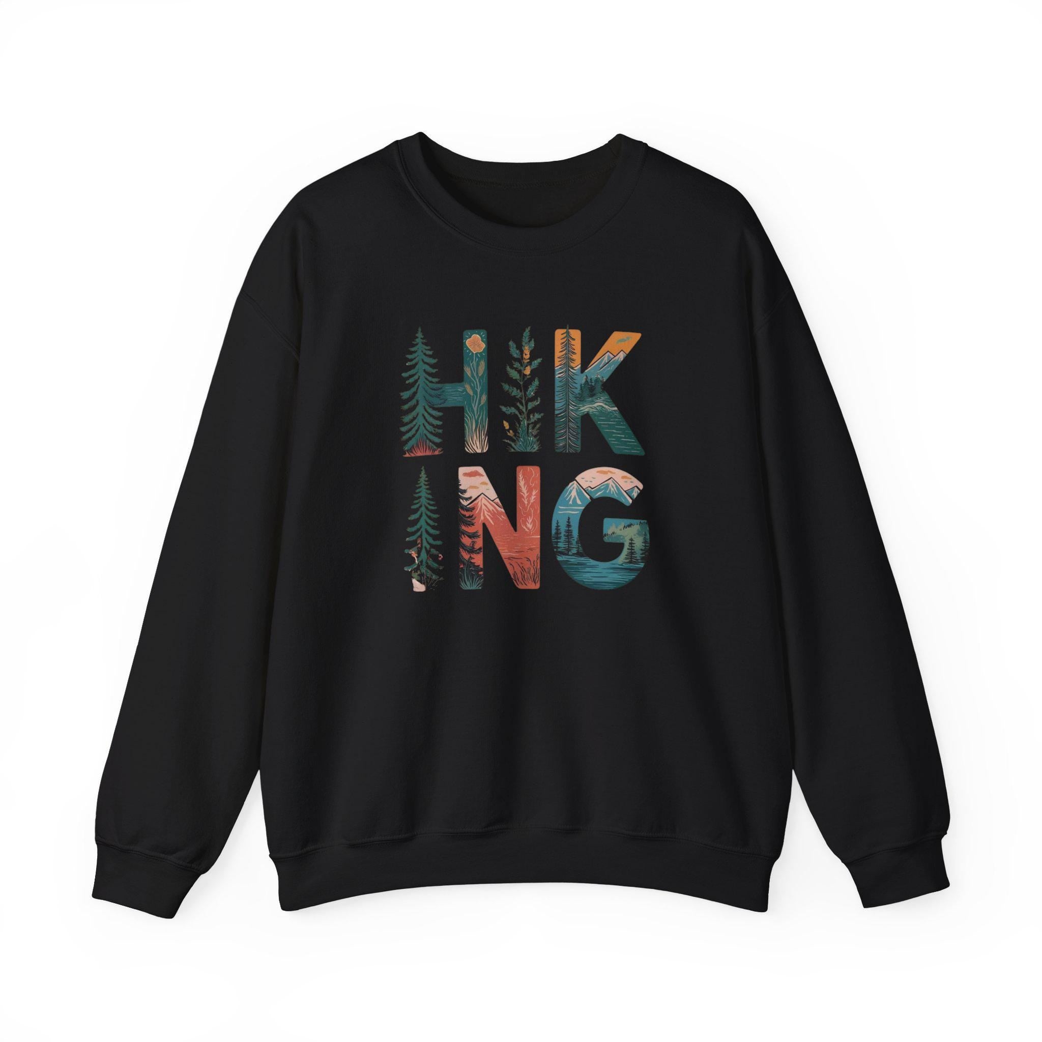 Hiking Girl Sweatshirt: Mountain Adventure, Nature Lover Crewneck