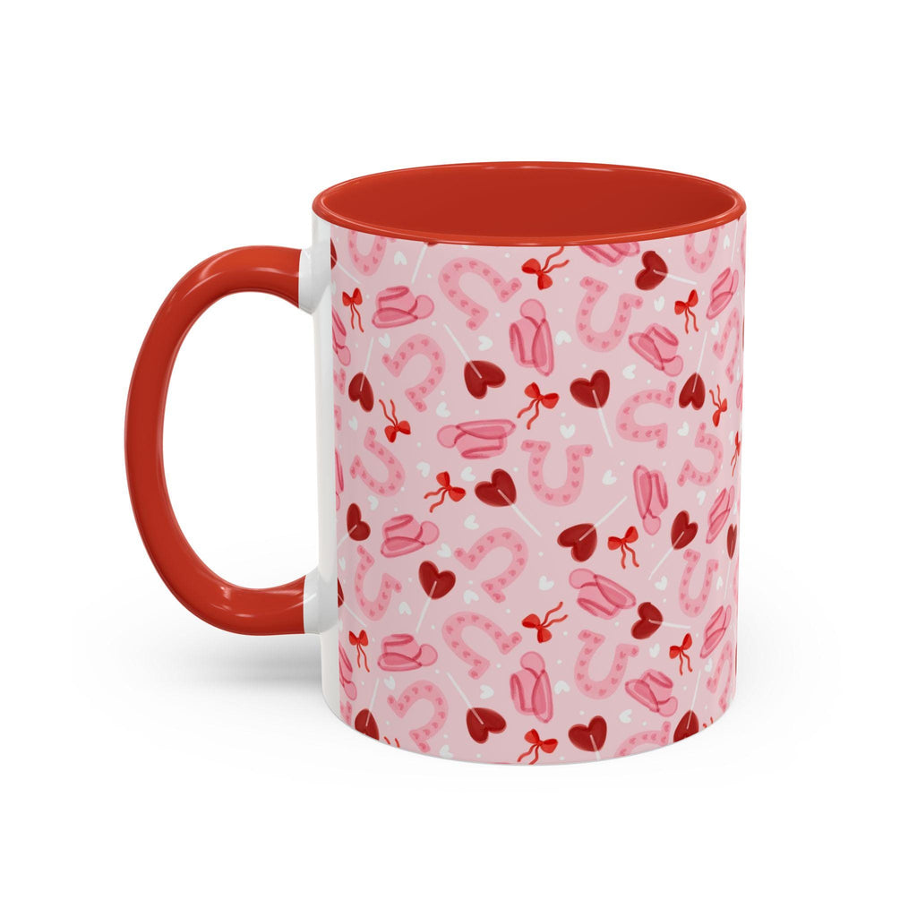 Valentine Cowgirl Mug | Pink Western Heart Coffee Cup | Coquette Cowboy Mug | Cute Valentine Gift for Her | Western Love Mug