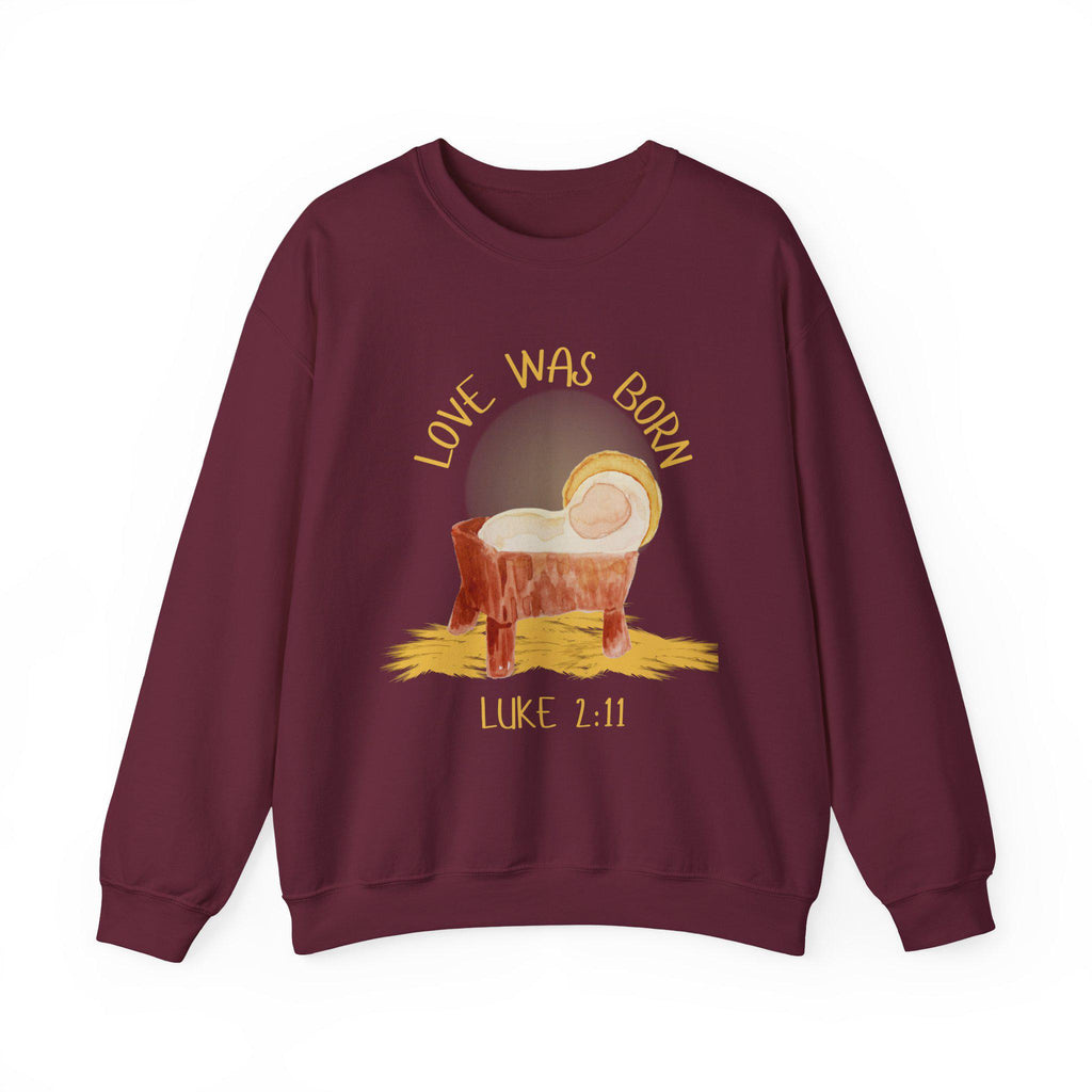Nativity Christmas Sweatshirt | Embroidered Christian Jumper | Holy Family Sweater | Religious Christmas Gift | Faith Apparel