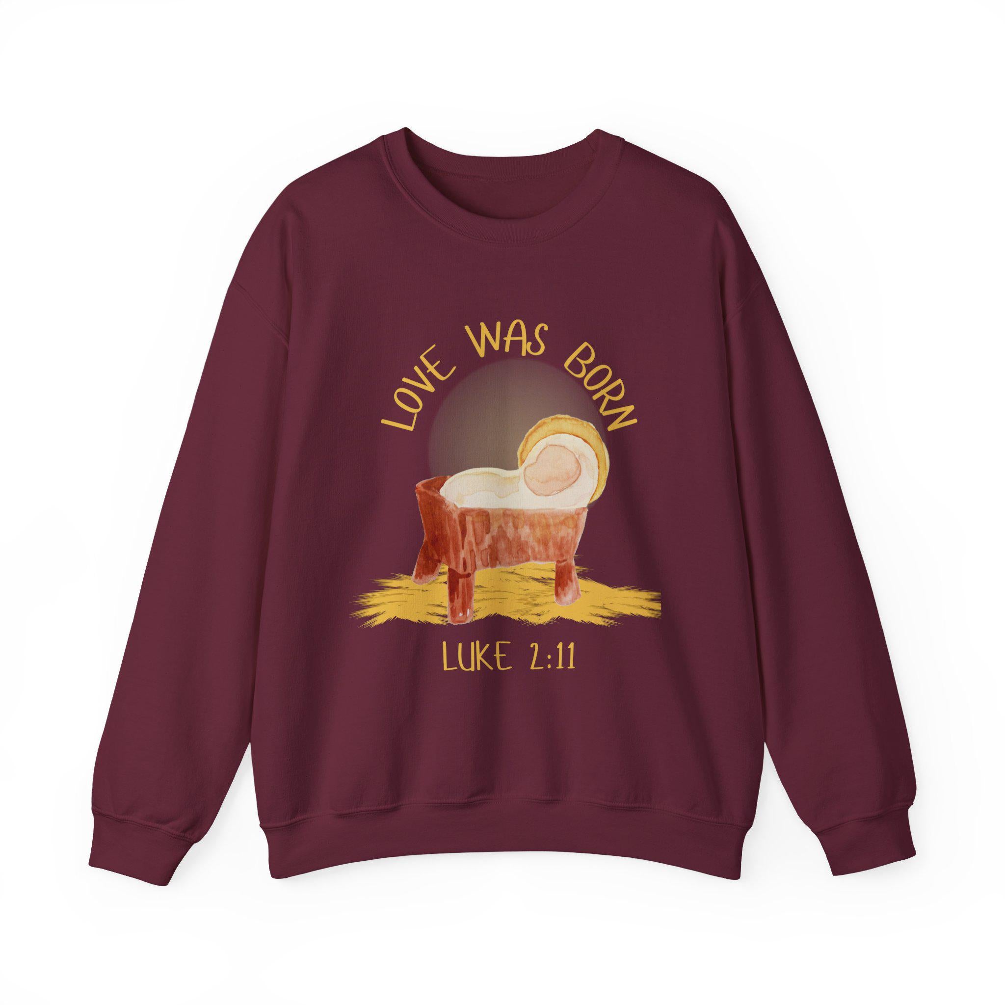 Nativity Christmas Sweatshirt | Embroidered Christian Jumper | Holy Family Sweater | Religious Christmas Gift | Faith Apparel