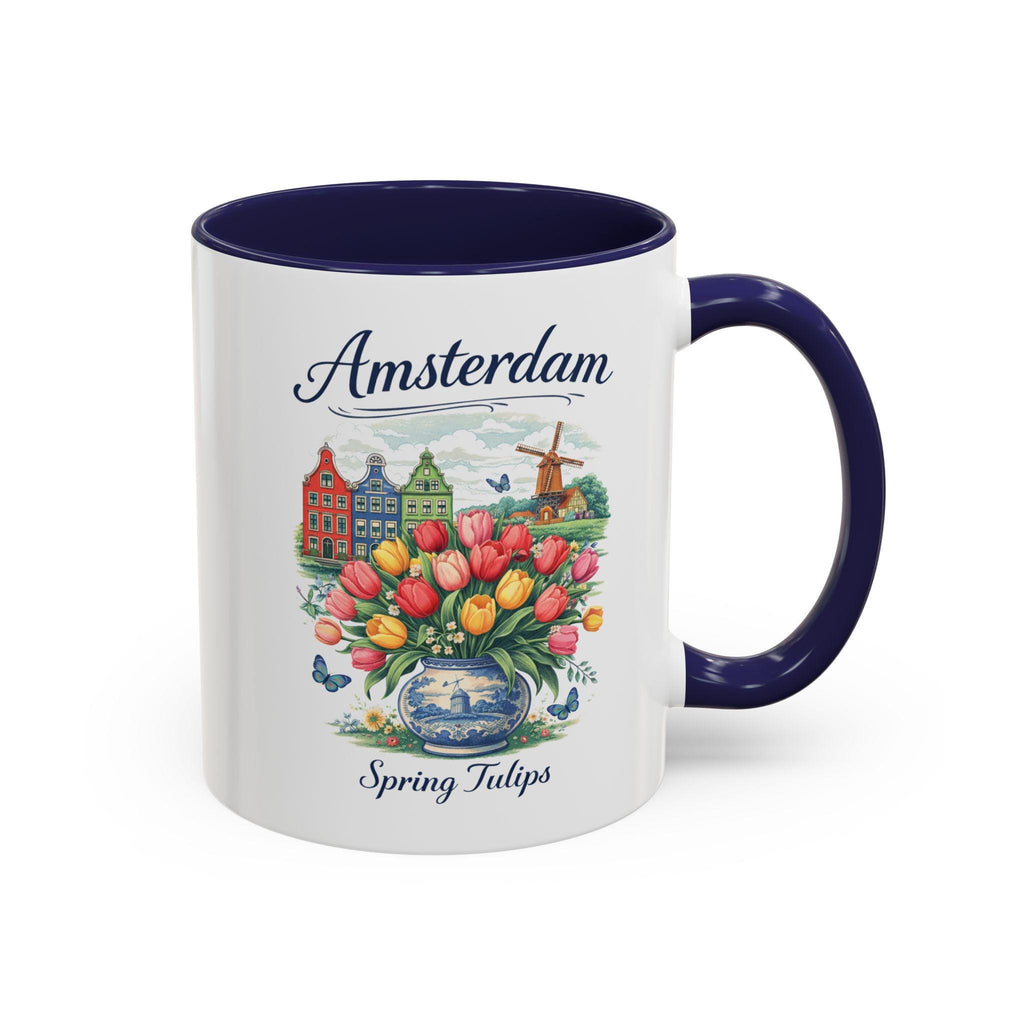 Amsterdam Tulip Mug | Dutch Spring Coffee Cup | Netherlands Travel Mug | Tulip Field Aesthetic Mug | Holland Gift | European Aesthetic Mug