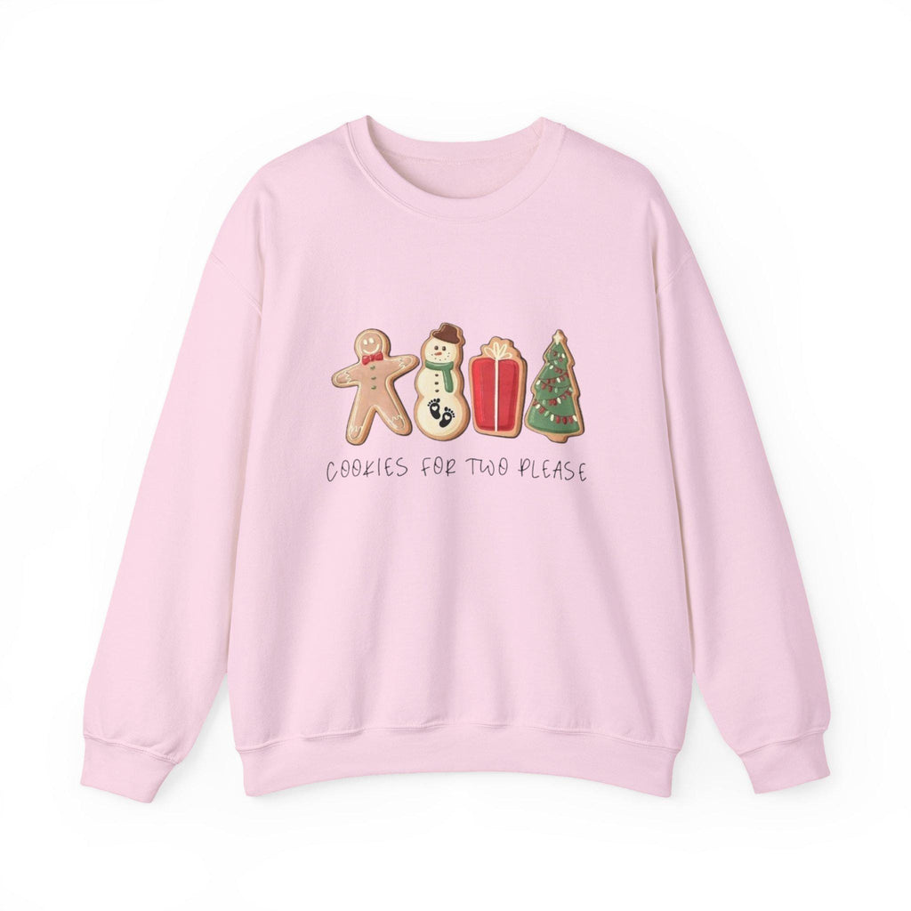 Maternity Christmas Sweatshirt • Cookies for Two Pregnancy Announcement • Cute Holiday Mom-to-Be Sweater • Cozy Pregnancy Reveal Crewneck