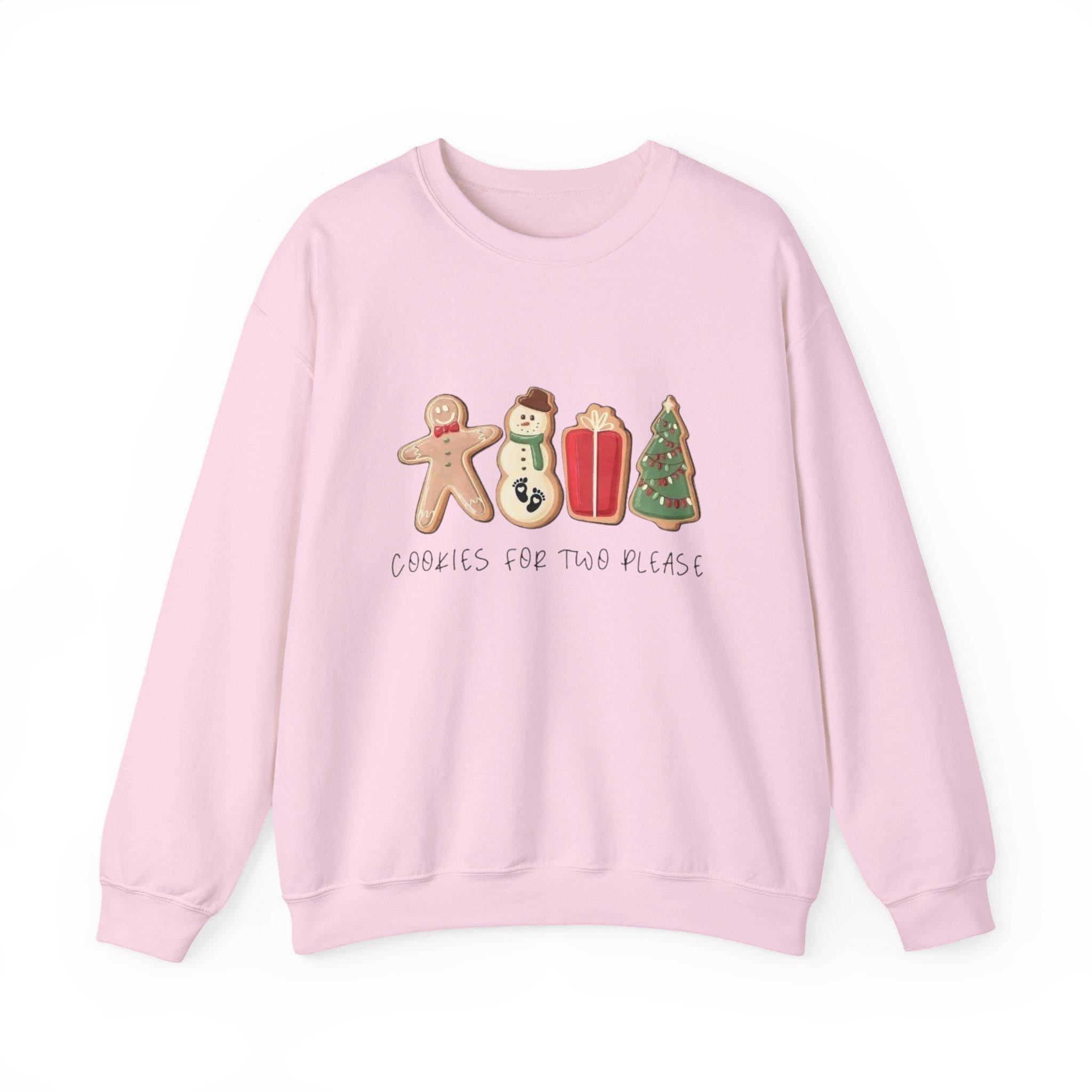 Maternity Christmas Sweatshirt • Cookies for Two Pregnancy Announcement • Cute Holiday Mom-to-Be Sweater • Cozy Pregnancy Reveal Crewneck