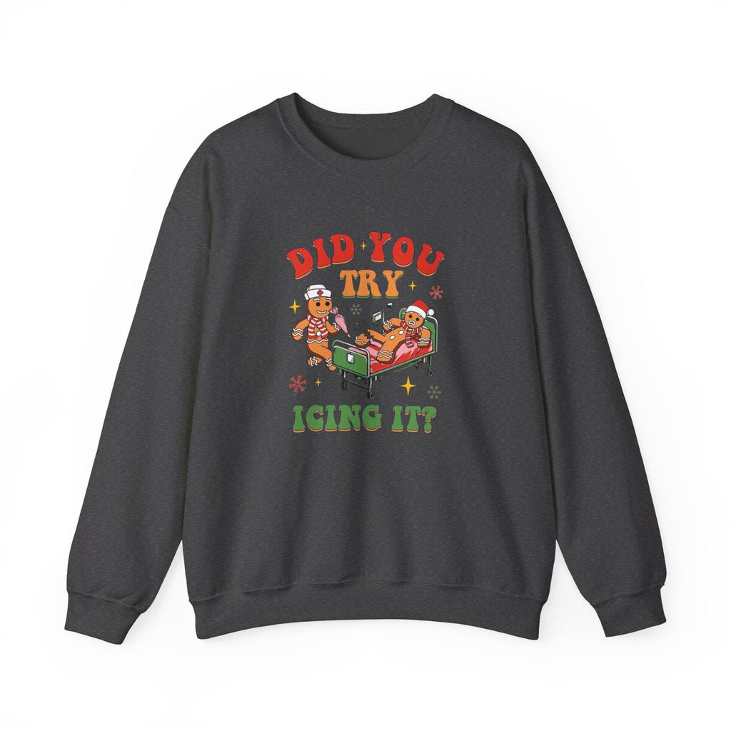 Gingerbread Nurse Sweatshirt – Funny Christmas Crewneck, Cute Holiday Nurse Gift, Cozy Winter Cookie Sweater, Festive Nursing Apparel, Unise