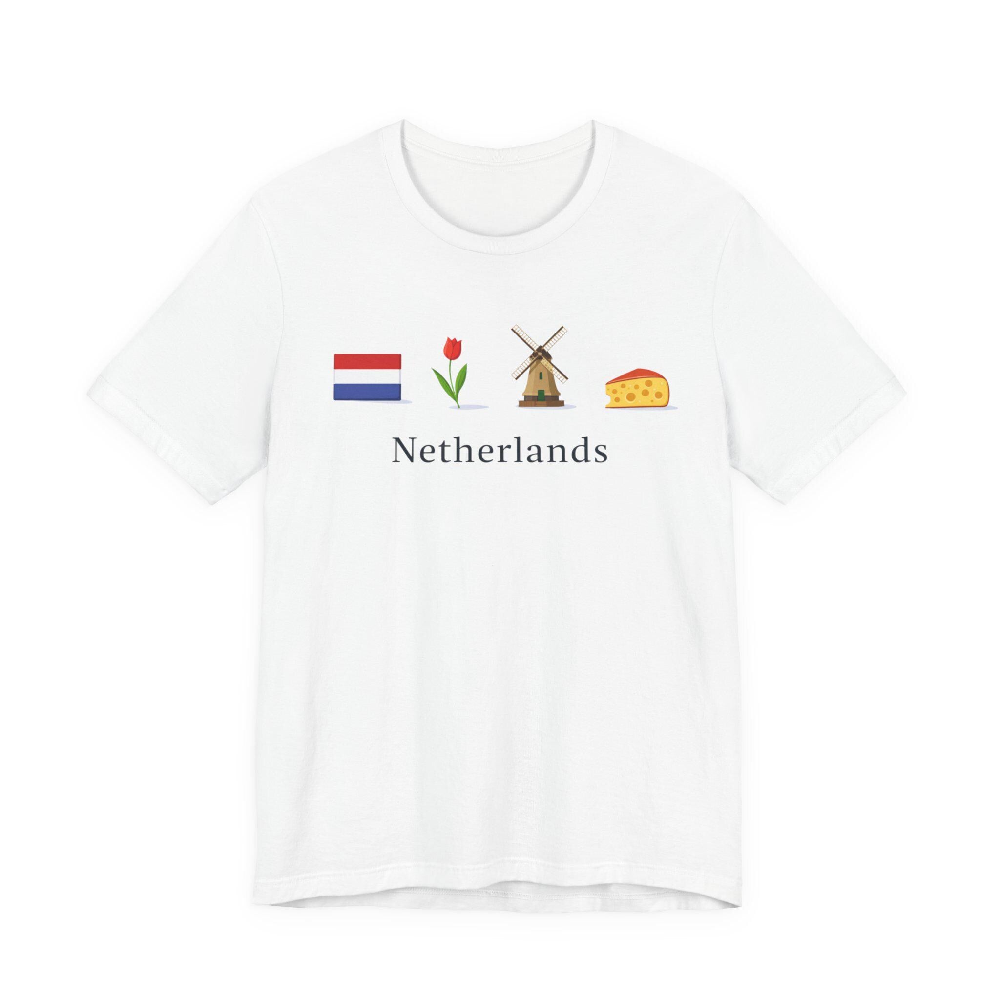 Netherlands Travel Shirt, Dutch Graphic Tee, Holland Travel Shirt, Netherlands Souvenir Shirt, Windmill Tulip Cheese Tee, Dutch Vacation
