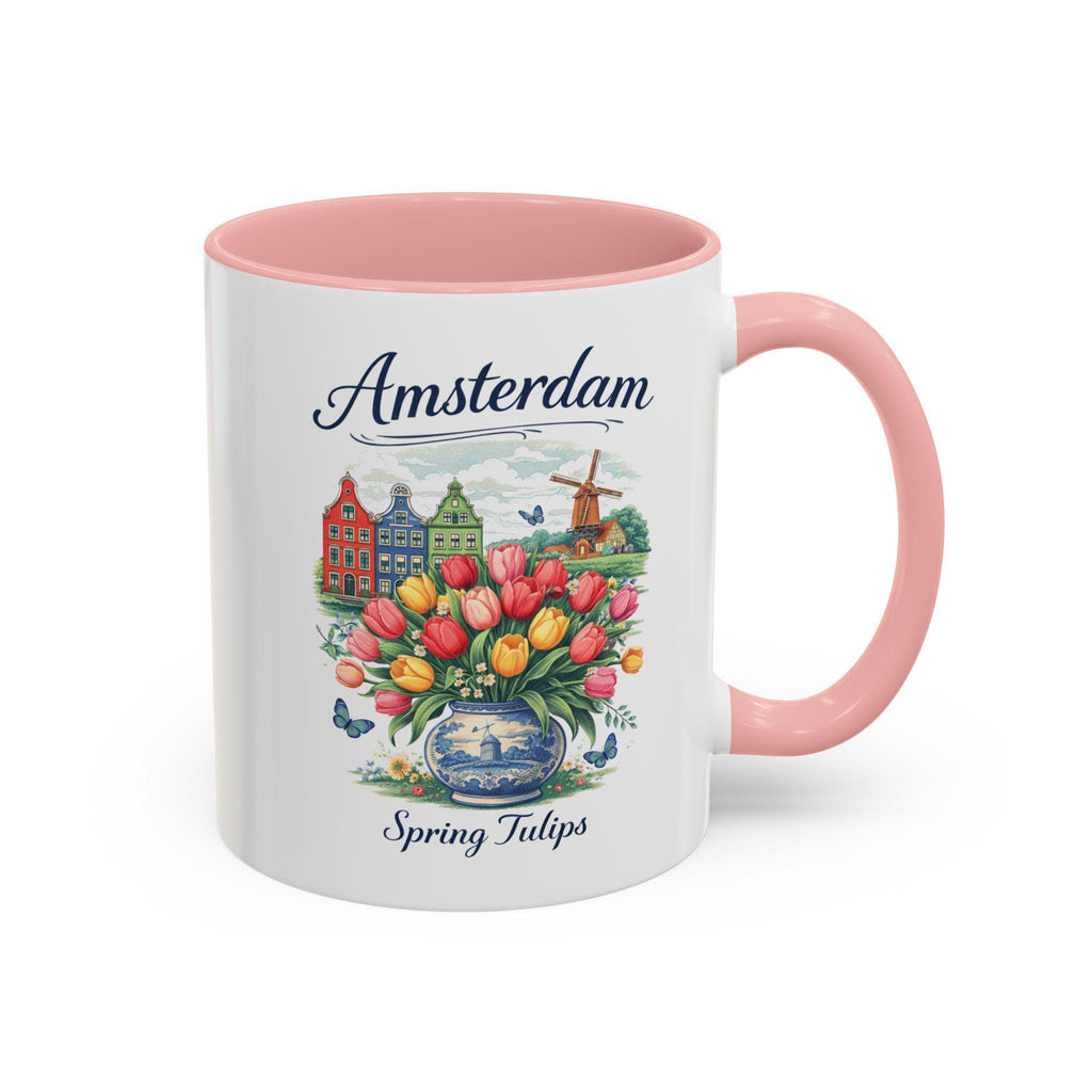 Amsterdam Tulip Mug | Dutch Spring Coffee Cup | Netherlands Travel Mug | Tulip Field Aesthetic Mug | Holland Gift | European Aesthetic Mug