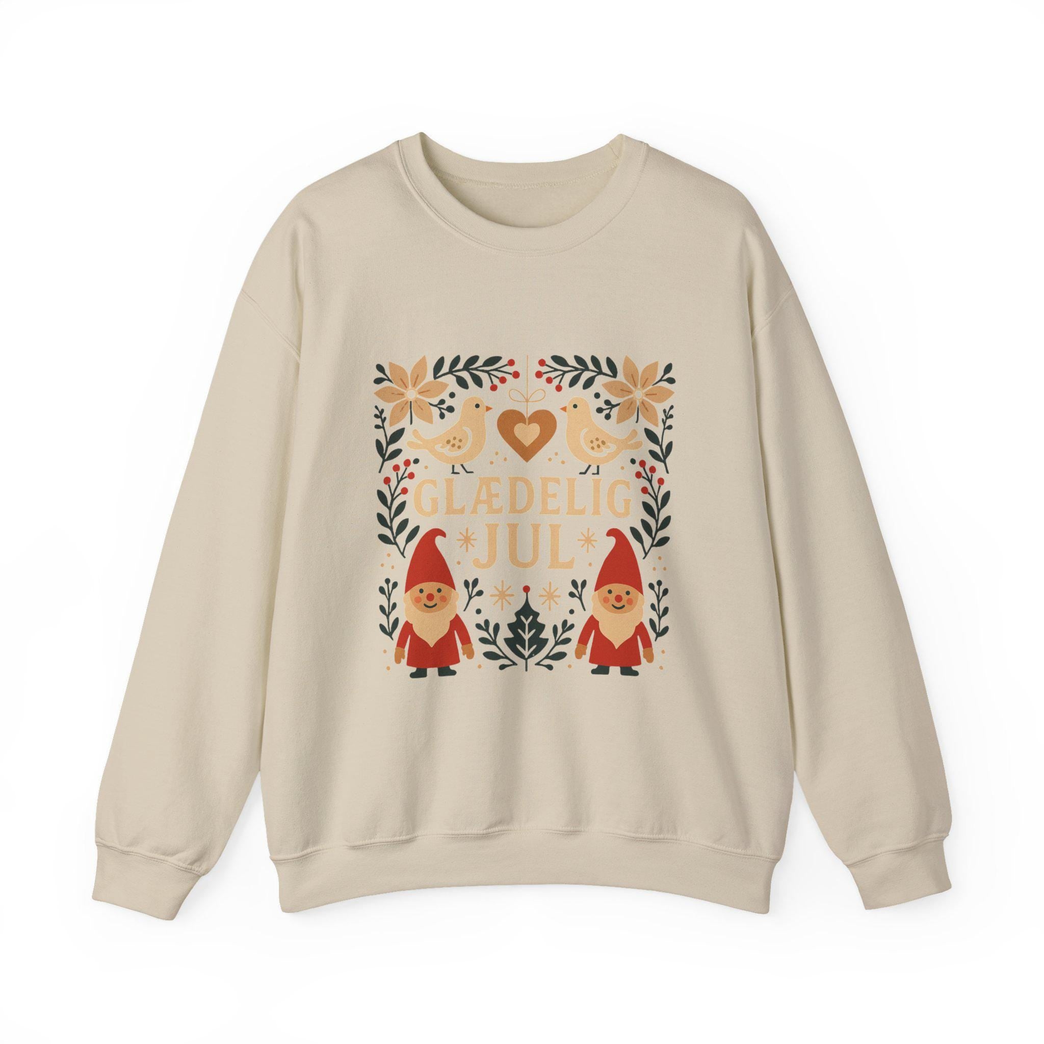 Danish Christmas Sweatshirt • Glædelig Jul Nordic Crewneck • Scandinavian Holiday Sweater • Hygge Christmas Jumper