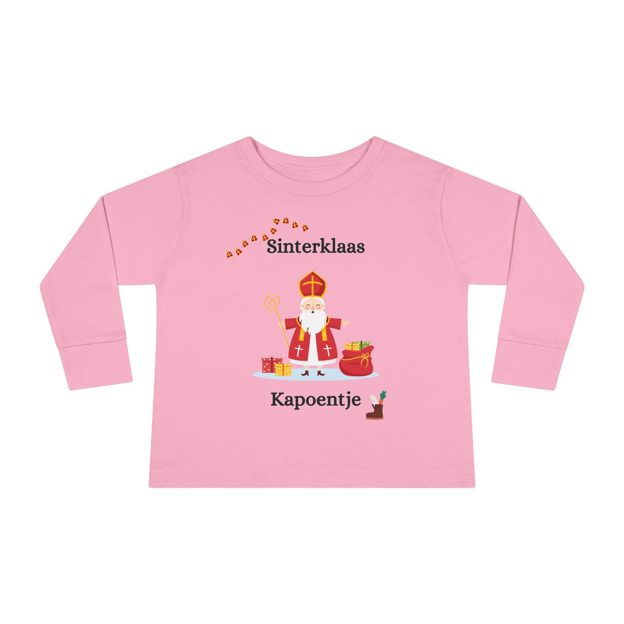 Toddler Sinterklaas Long Sleeve Shirt – Cute Dutch Holiday Tee for Kids, Festive Sinterklaas Outfit, Kids December 5th Shirt