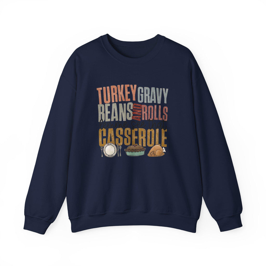 Thanksgiving Food Sweatshirt • Turkey Day Crewneck • Fall Feast Sweater • Cozy Holiday Dinner Jumper