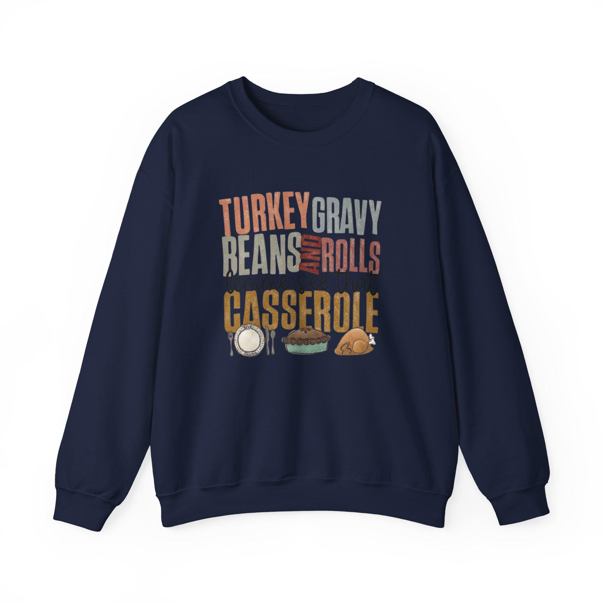 Thanksgiving Food Sweatshirt • Turkey Day Crewneck • Fall Feast Sweater • Cozy Holiday Dinner Jumper