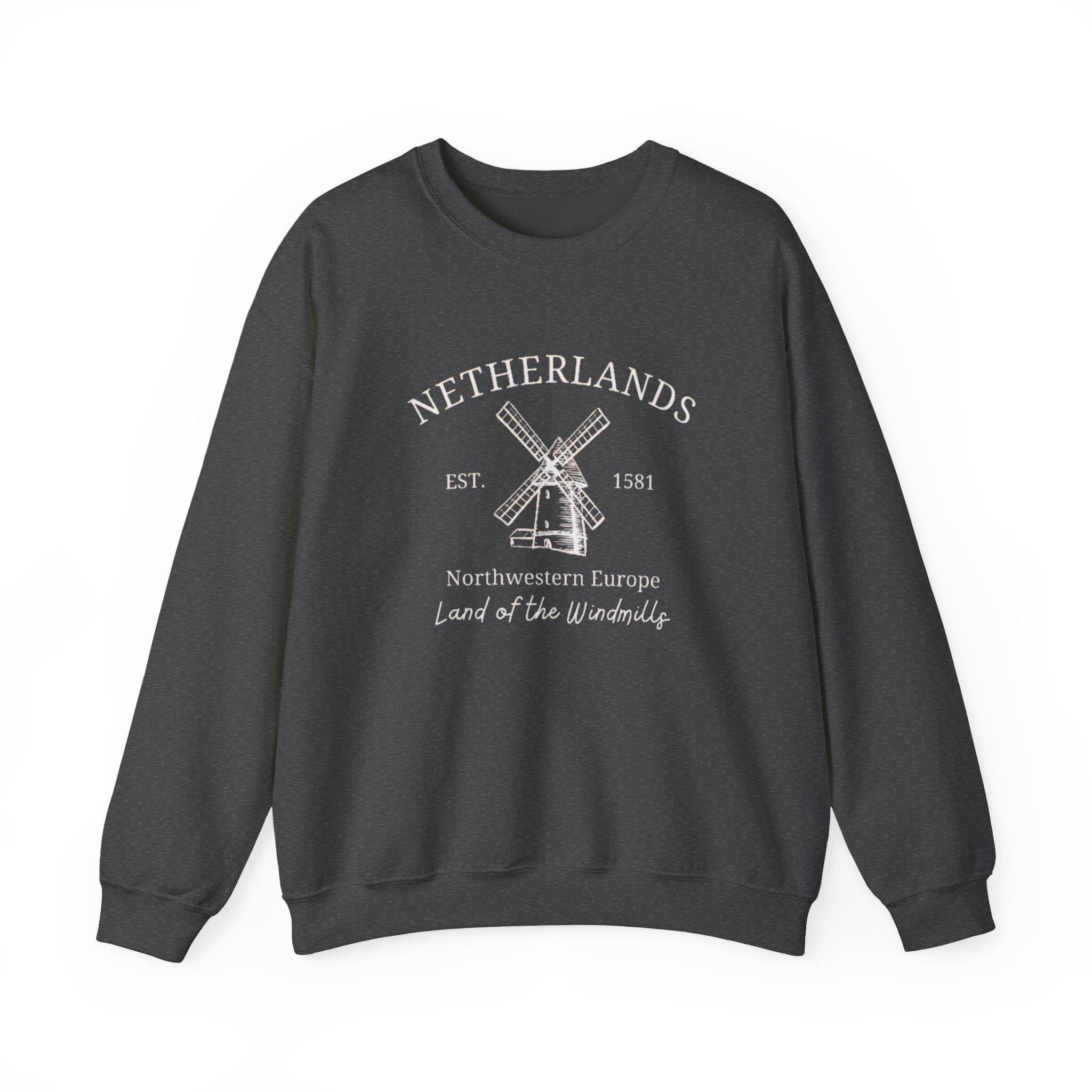 Gezellig Amsterdam Sweatshirt – Cozy Dutch Graphic Pullover, Netherlands Skyline Sweater, Cute Travel Gift