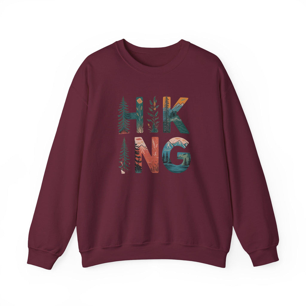 Hiking Girl Sweatshirt: Mountain Adventure, Nature Lover Crewneck