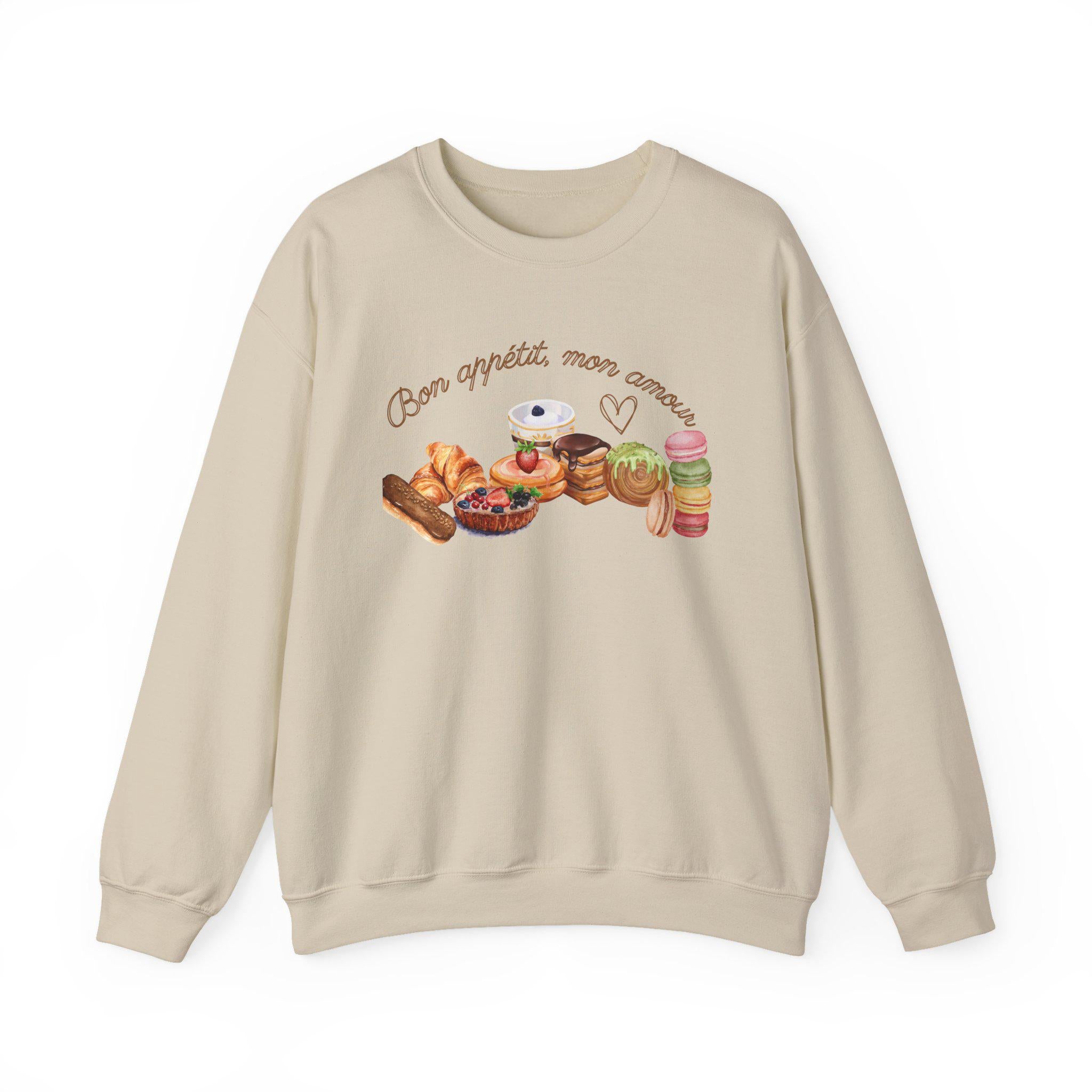 French Dessert Sweatshirt • Patisserie Crewneck • Cute Paris Food Lover Gift • Bon Appétit Sweater