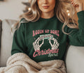Roll It Up Christmas Spirit Sweatshirt | Retro Cozy Holiday Crewneck | Funny Christmas Weed Hoodie Style | Unisex Festive Sweatshirt