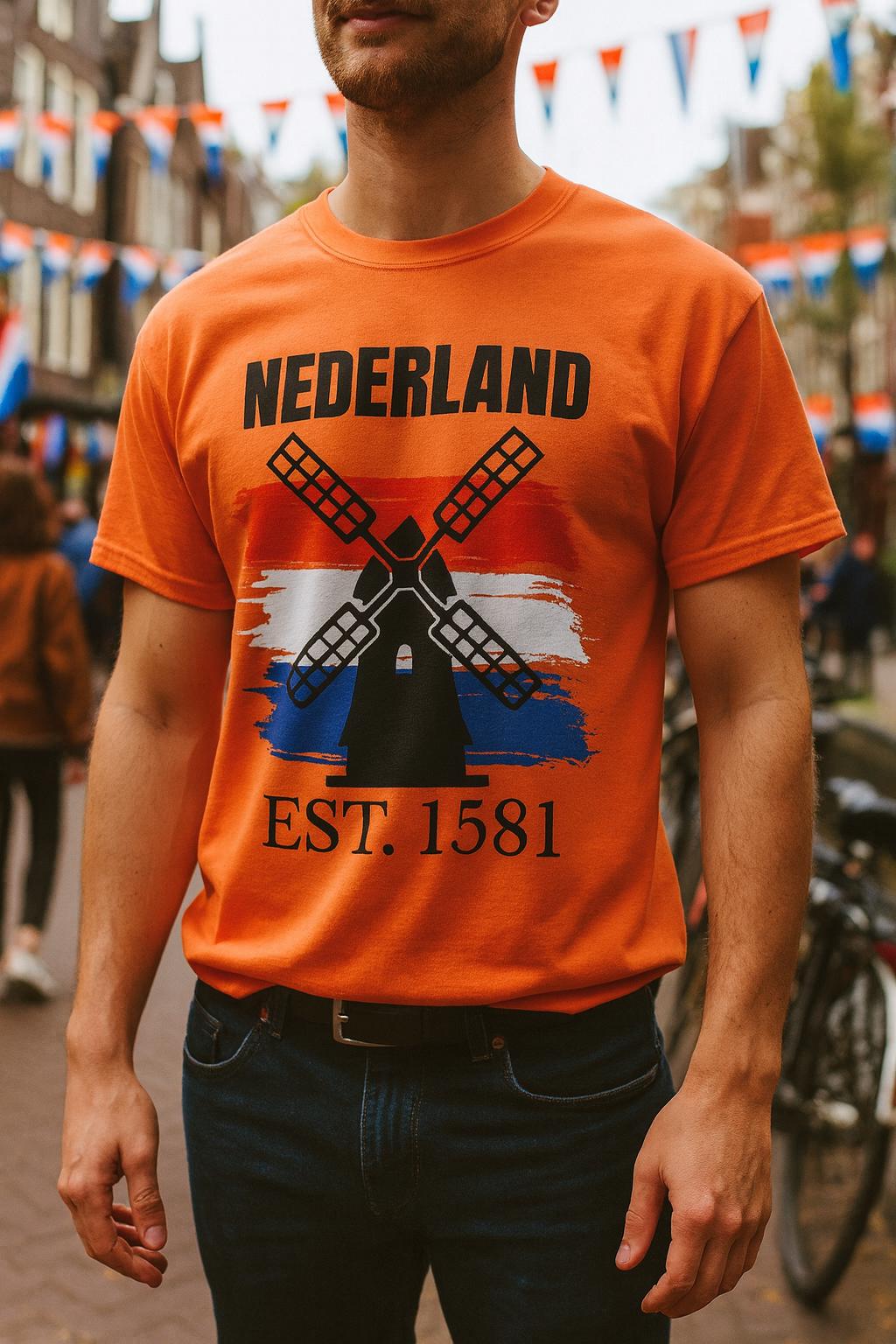 Netherlands Pride T-Shirt | Koningsdag Shirt | Dutch Flag Tee | Holland Heritage Clothing